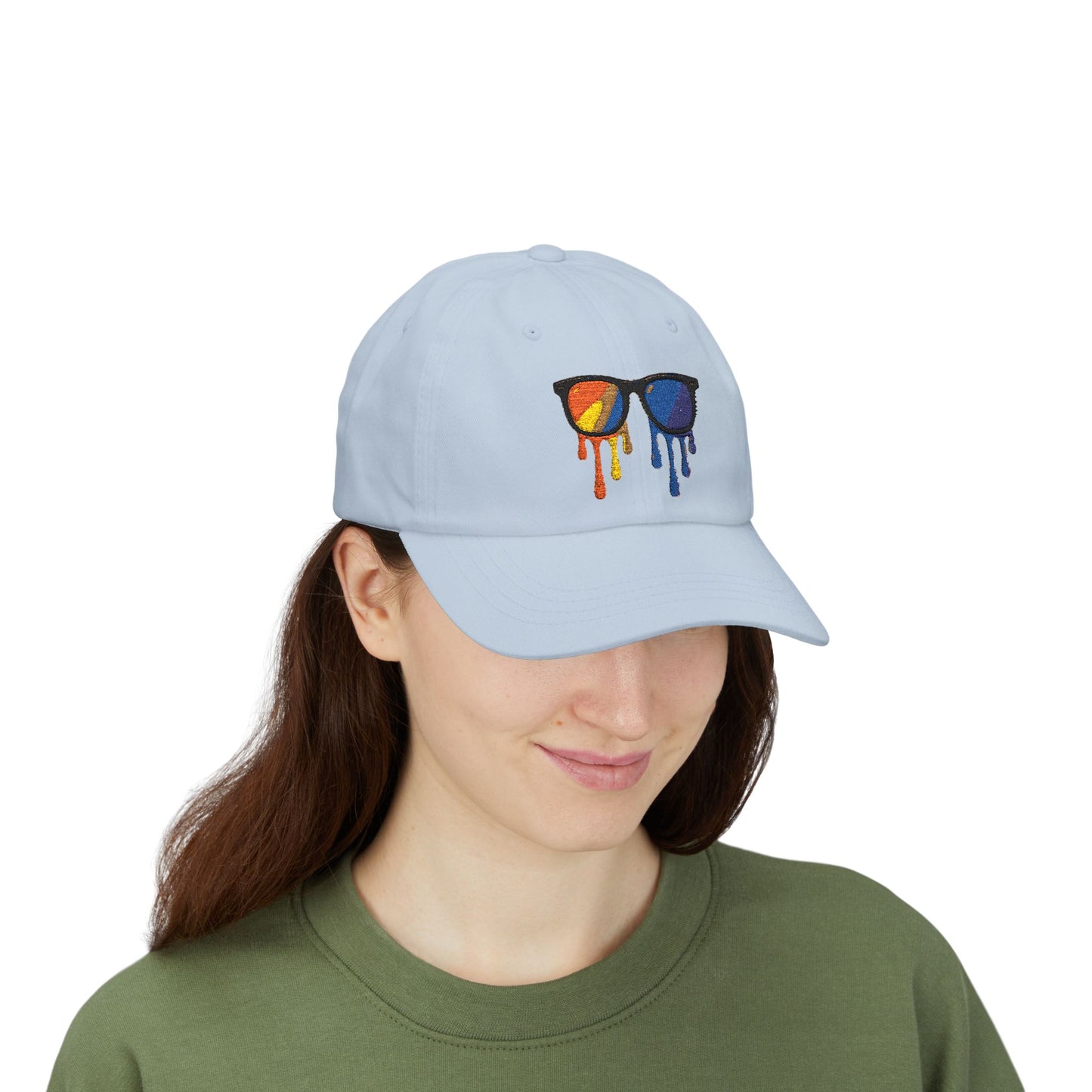 Melting Shades Cap – Stylische Unisex Basecap mit bunter, schmelzender Sonnenbrille | Sommer Accessoire für Festival, Freizeit & Streetwear