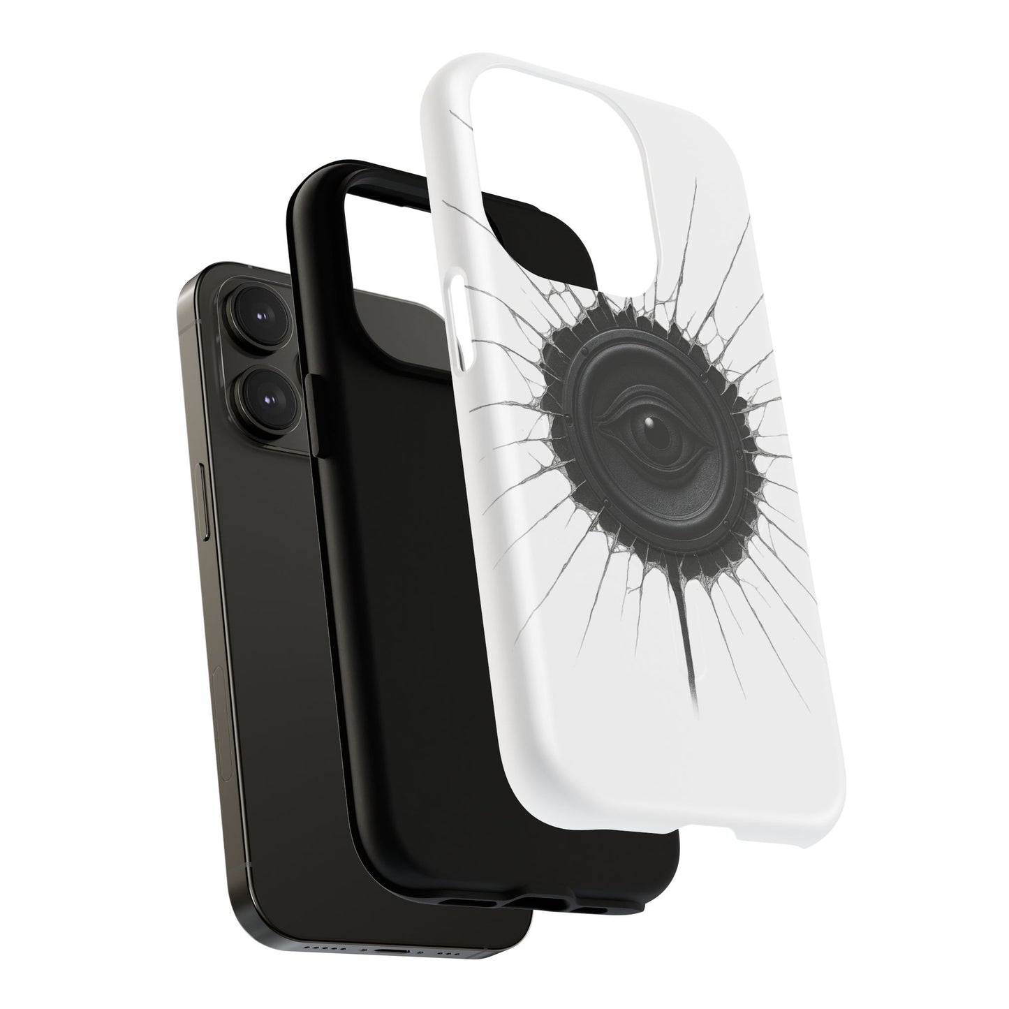 Surreal Eye Speaker Handyhülle – Kreatives Lautsprecher-Augen Design für Musik- & Kunstfans – Schutzhülle für iPhone & Android"