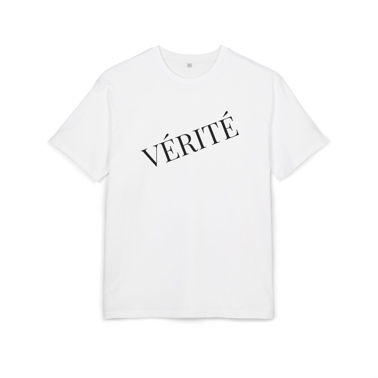 Stylisches T-Shirt mit Aufschrift ‘Vérité’ (Brustprint) – Minimalistisches Design für Modebewusste