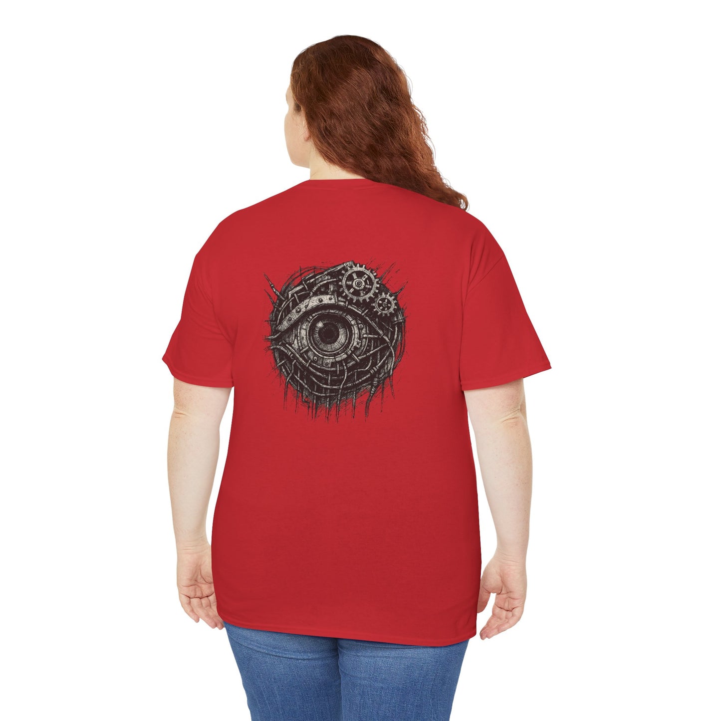 Biomechanisches Auge T-Shirt Unisex – Cyberpunk Zahnräder & Drähte Design | Futuristisches Cyborg Shirt für Sci-Fi & Gothic Fans