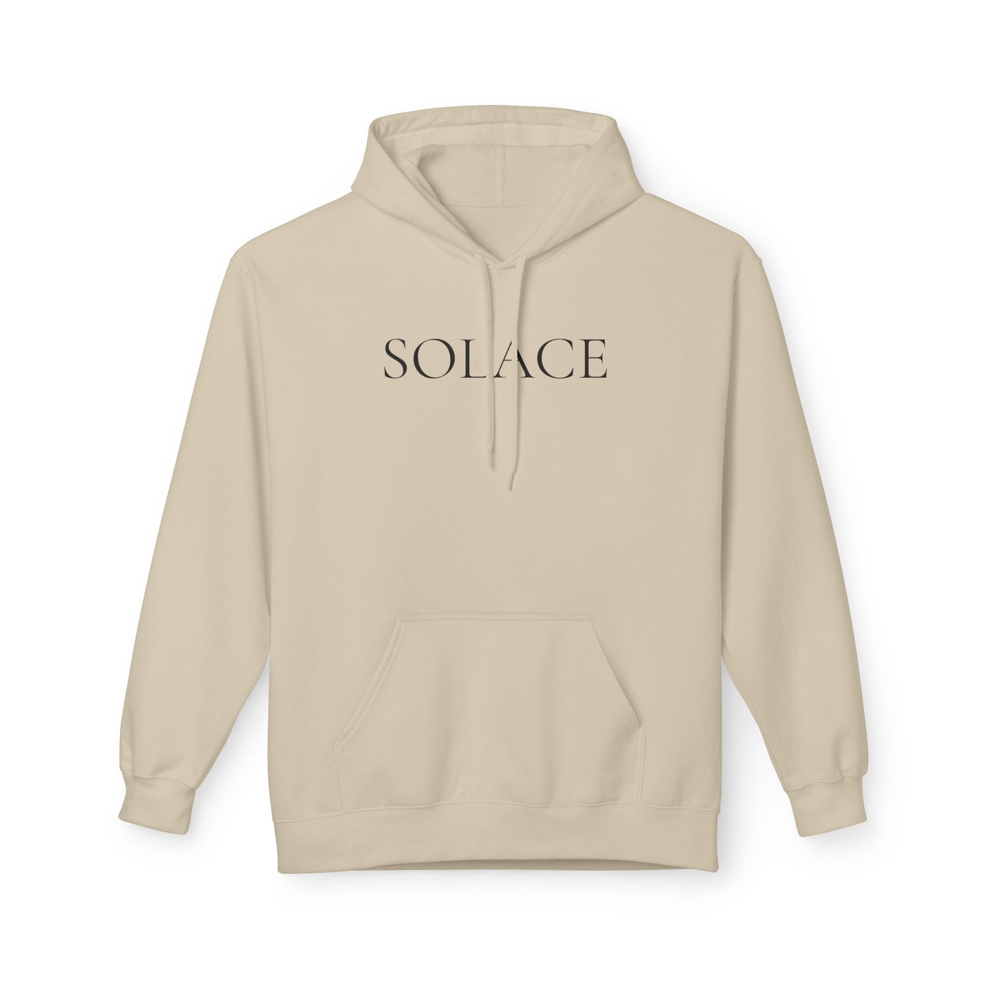 SOLACE Hoodie Unisex (Brustprint) – Nachhaltiger Midweight Fleece Kapuzenpullover mit Kängurutasche, Fair & OEKO-TEX zertifiziert