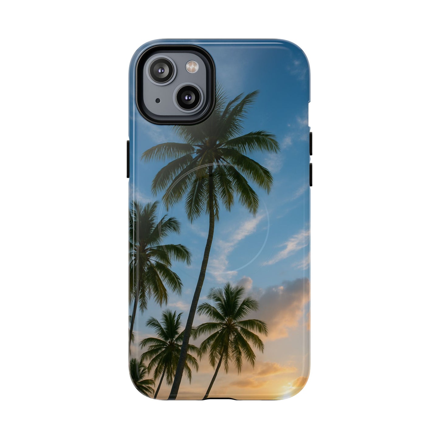 Tropische Sonnenuntergang Handyhülle mit Palmen – Sommer Vibes Case für iPhone & Android | Tropisches Strandmotiv