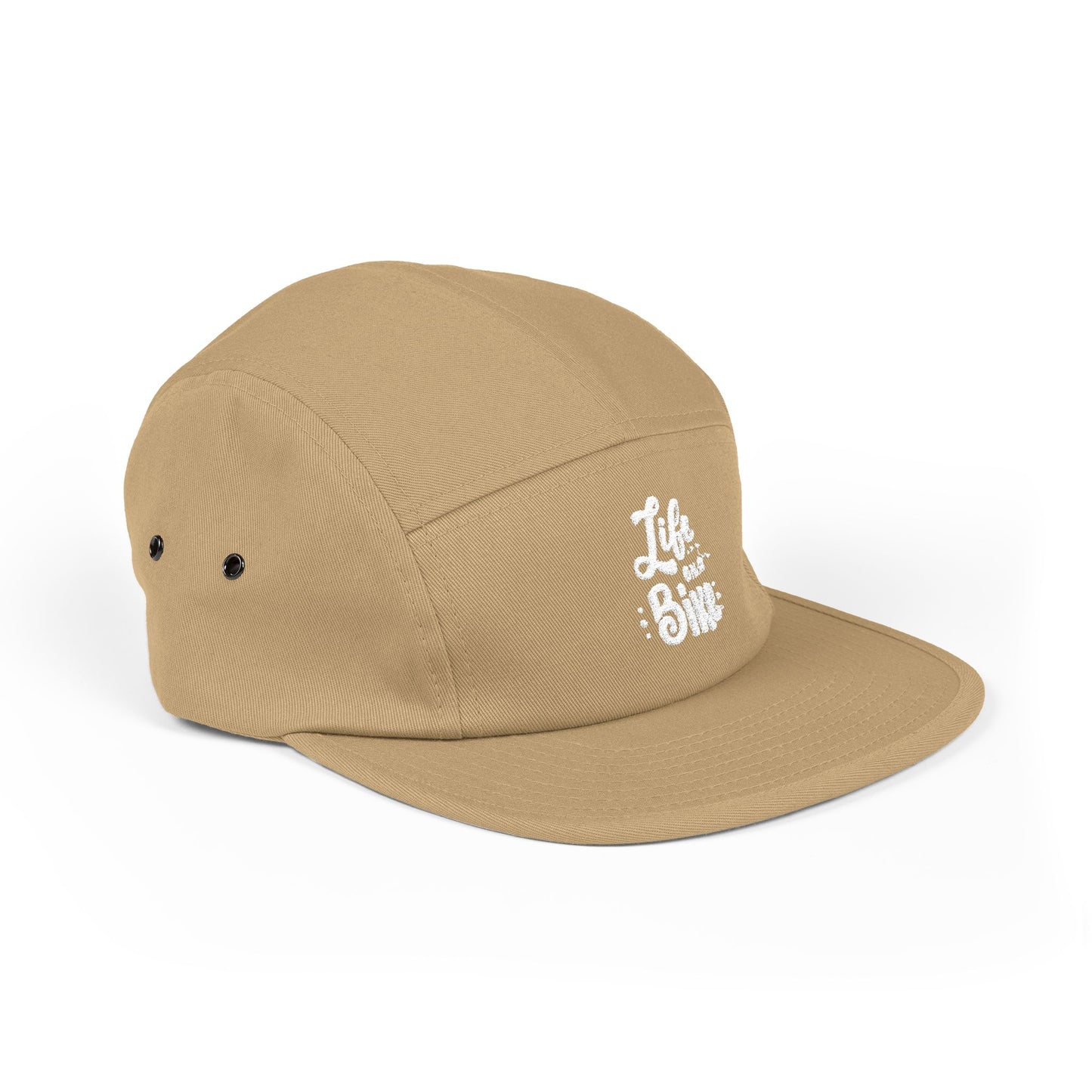 Life on a Bike – 5-Panel Cap mit Stickerei