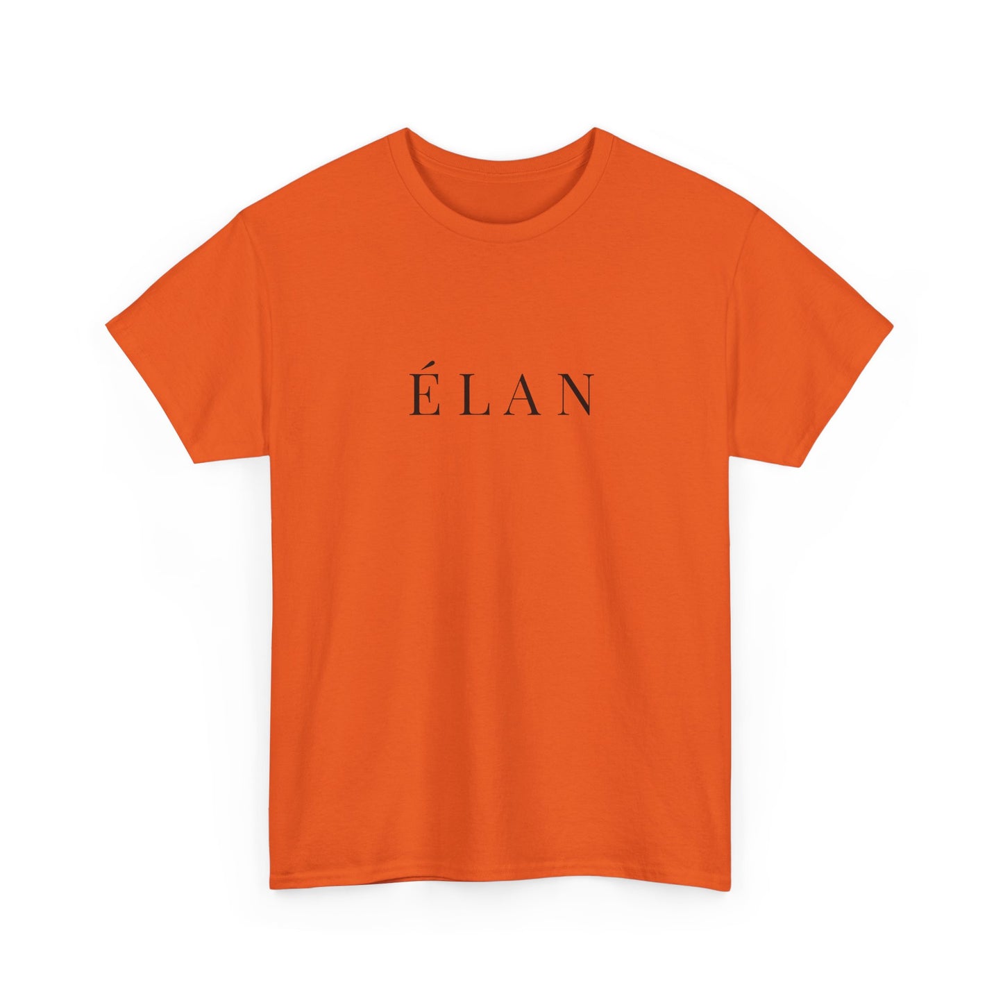 Élan Unisex Heavy Cotton T-Shirt (Brustprint) – Stilvolles Premium-Shirt aus 100 % Baumwolle für zeitlosen Look und Komfort
