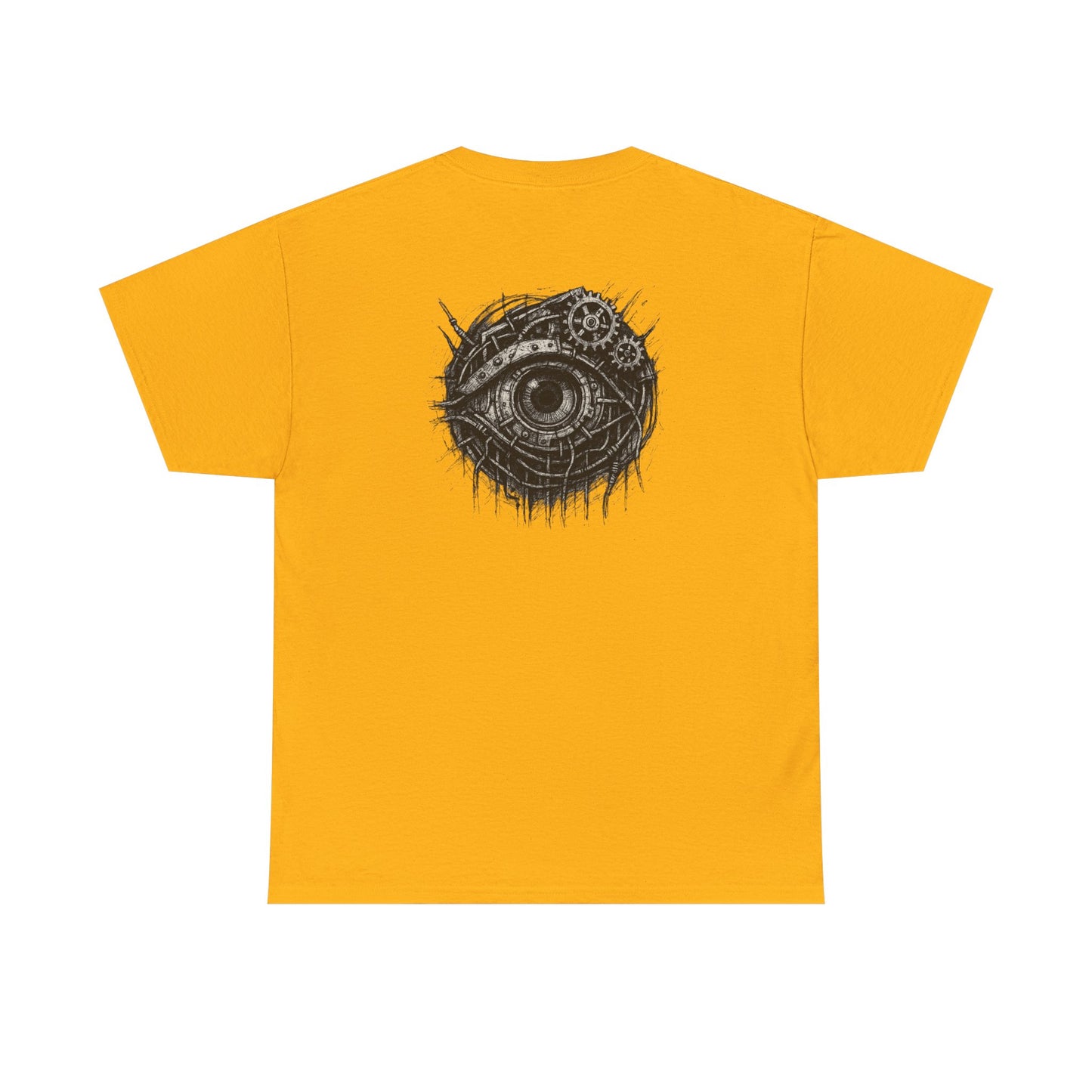 Biomechanisches Auge T-Shirt Unisex – Cyberpunk Zahnräder & Drähte Design | Futuristisches Cyborg Shirt für Sci-Fi & Gothic Fans
