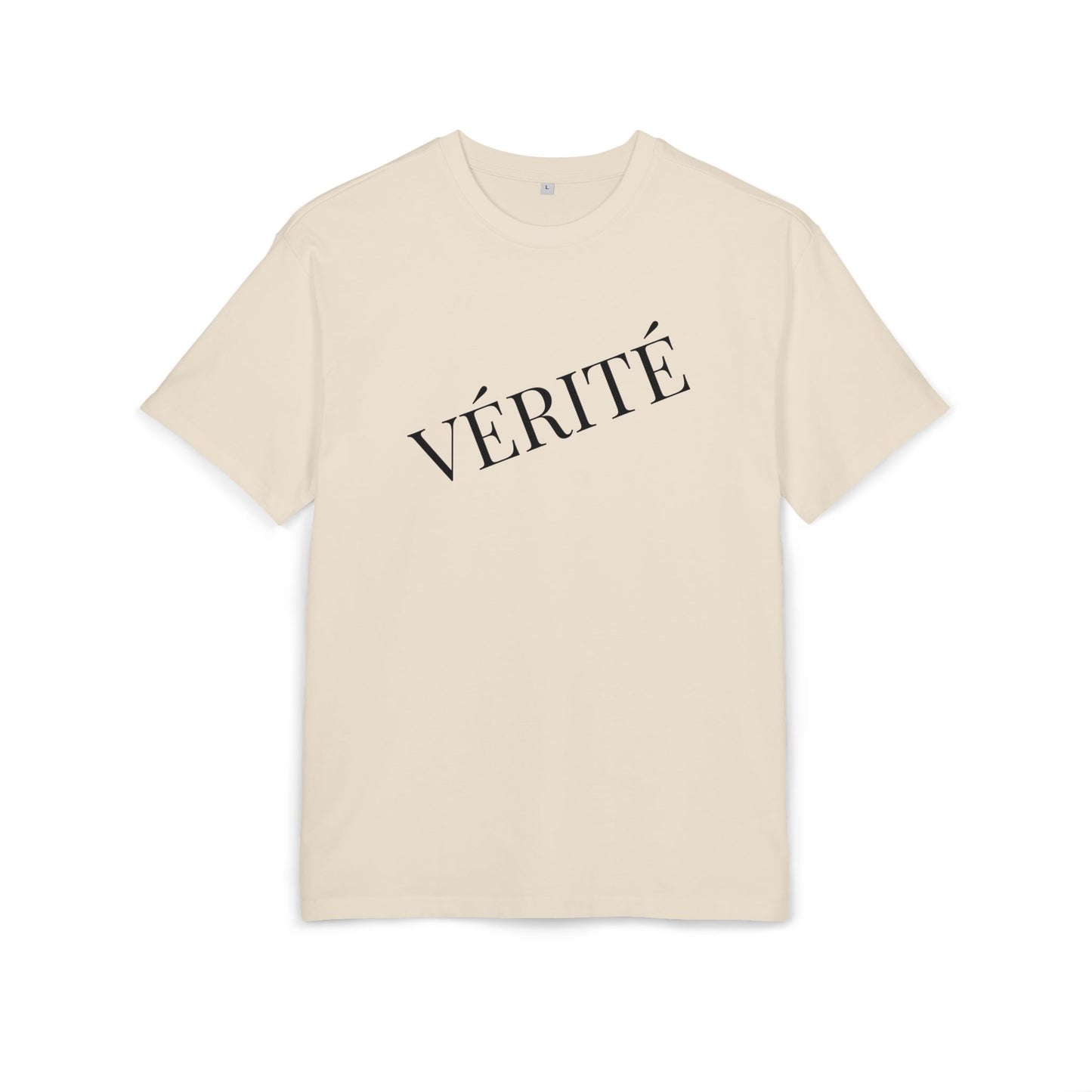 Stylisches T-Shirt mit Aufschrift ‘Vérité’ (Brustprint) – Minimalistisches Design für Modebewusste