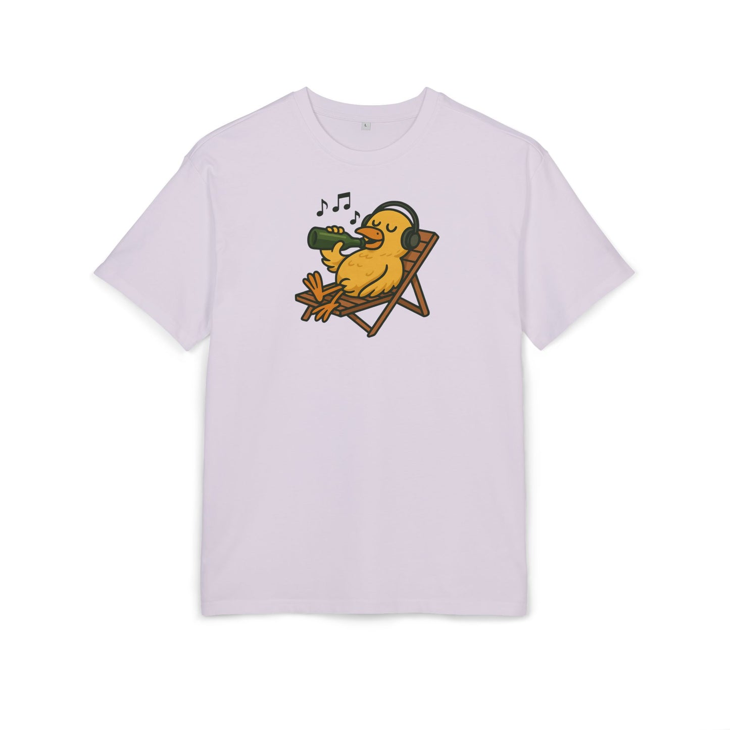 Chillente T-Shirt (Brustprint) – Lustiges Bier & Musik Motiv im Sommer-Look | Unisex Funshirt für Festival, Strand & Feierlaune