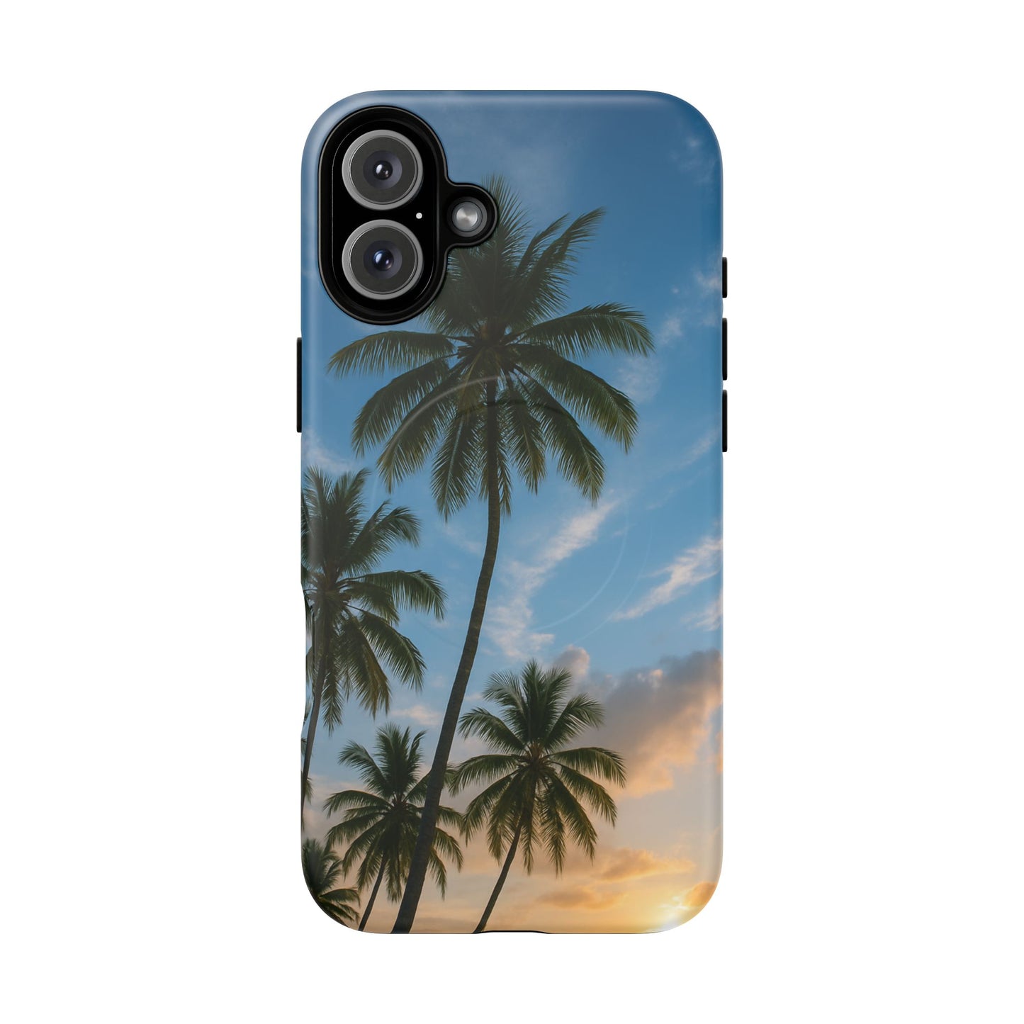 Tropische Sonnenuntergang Handyhülle mit Palmen – Sommer Vibes Case für iPhone & Android | Tropisches Strandmotiv