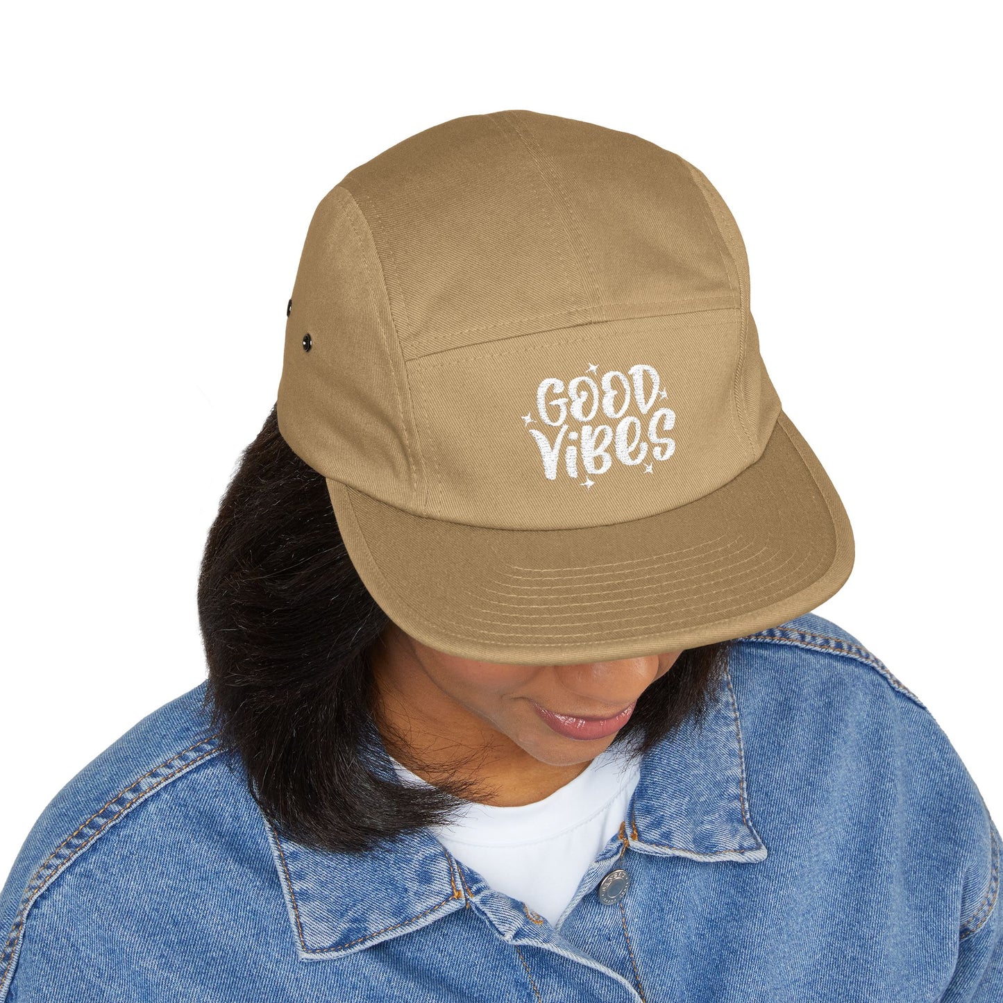 Good Vibes – 5-Panel Cap mit Stickerei