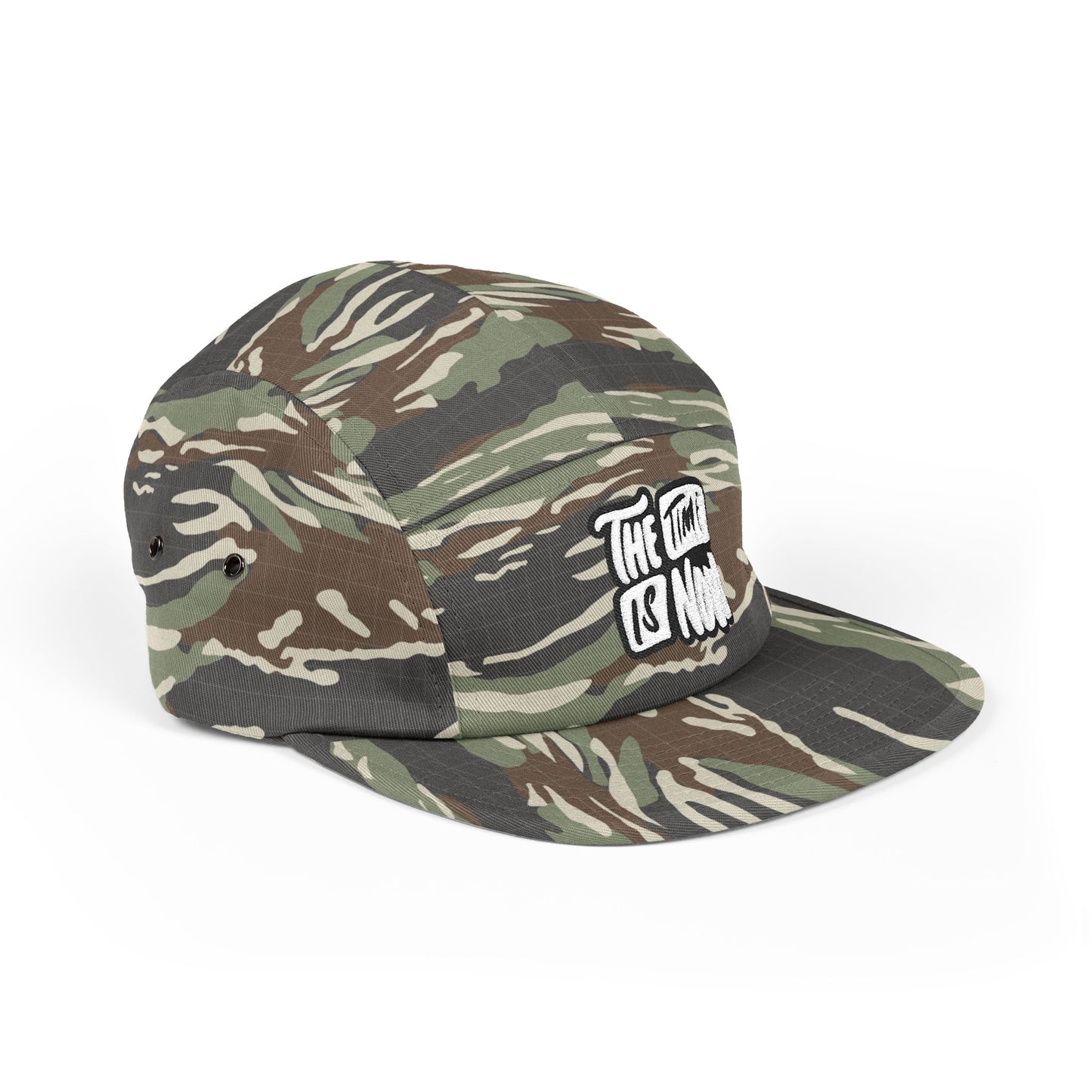 The Time is Now – 5-Panel Cap mit Stickerei