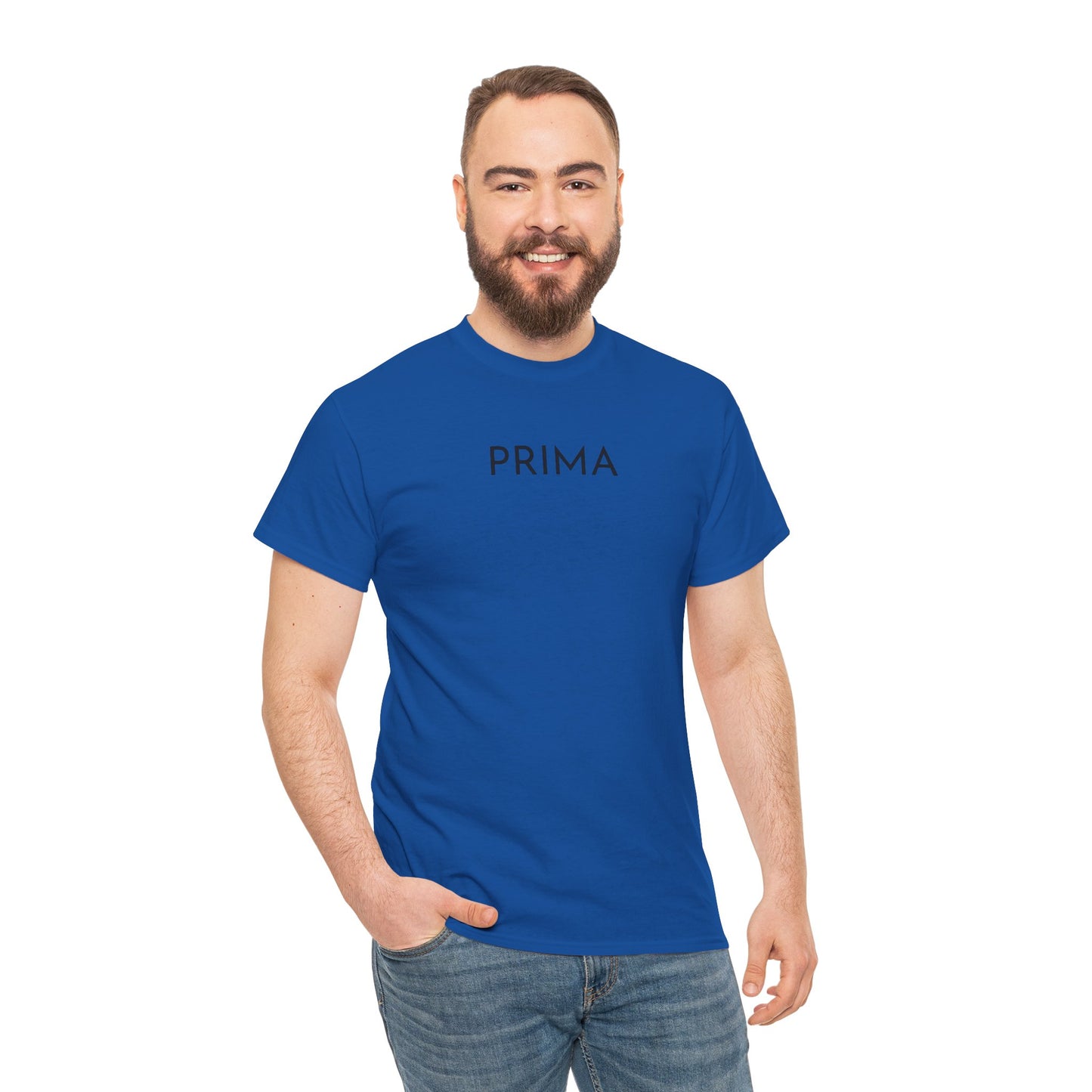 PRIMA T-Shirt (Brustprint) – Unisex Heavy Cotton Tee | Nachhaltige Streetwear aus 100% Baumwolle