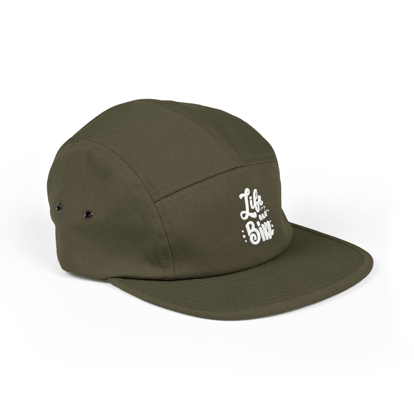 Life on a Bike – 5-Panel Cap mit Stickerei