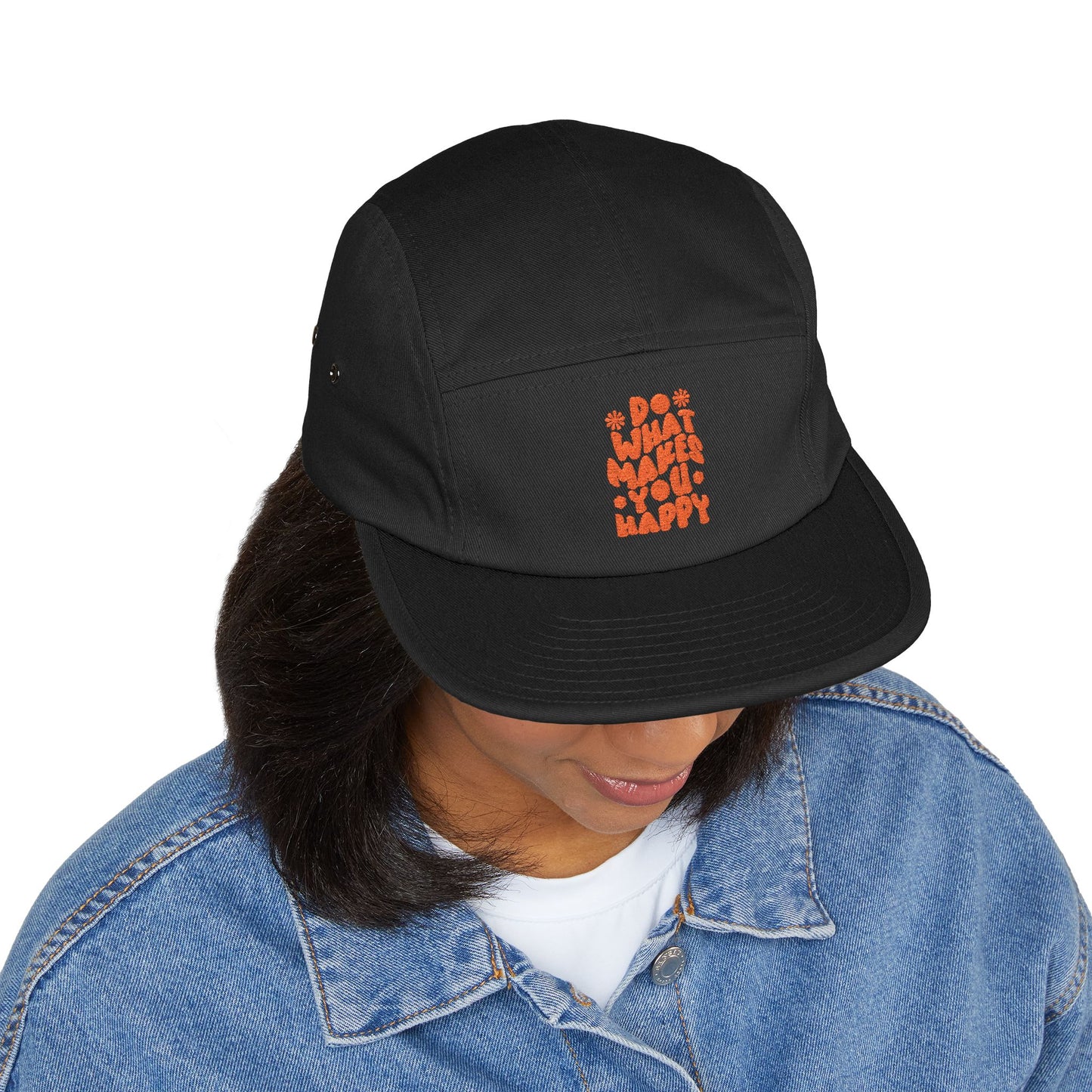 Do What Makes You Happy – 5-Panel Cap mit Stickerei