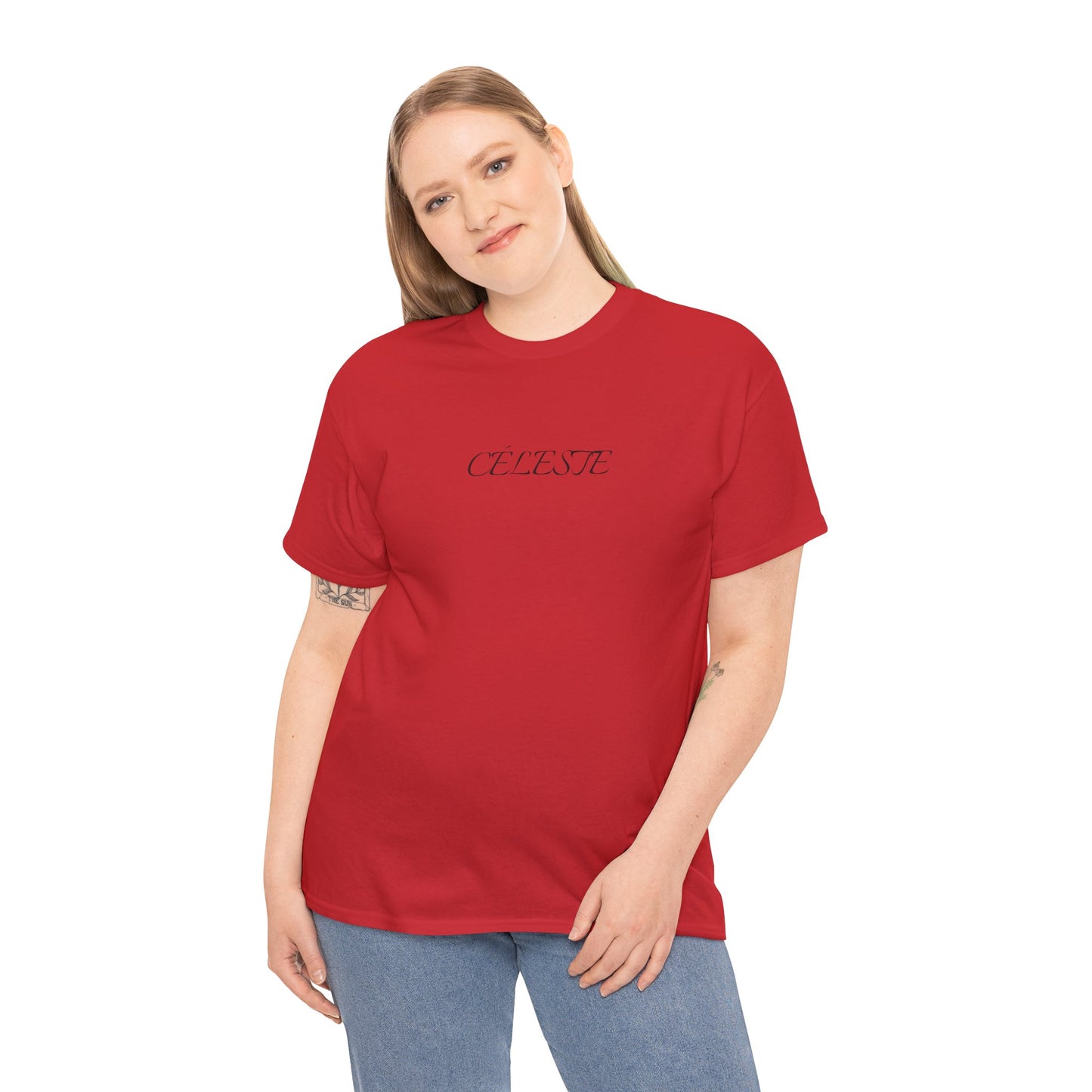 Céleste T-Shirt (Brustprint) – Unisex Heavy Cotton Tee | Nachhaltige Streetwear aus 100% Baumwolle