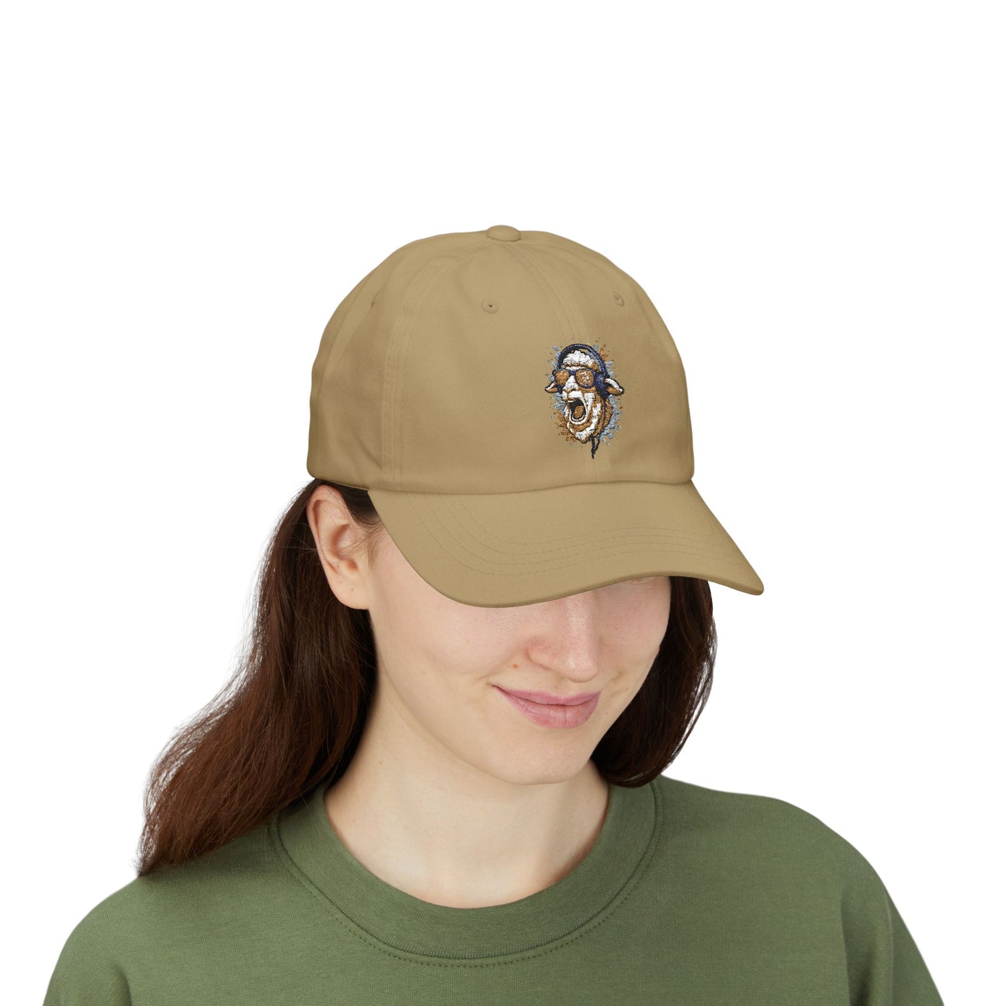 Lustige Schaf Cap – Unisex Basecap mit Kopfhörer-Schaf & Sonnenbrille – Coole Musik Snapback für Tierfreunde & Festival-Fans