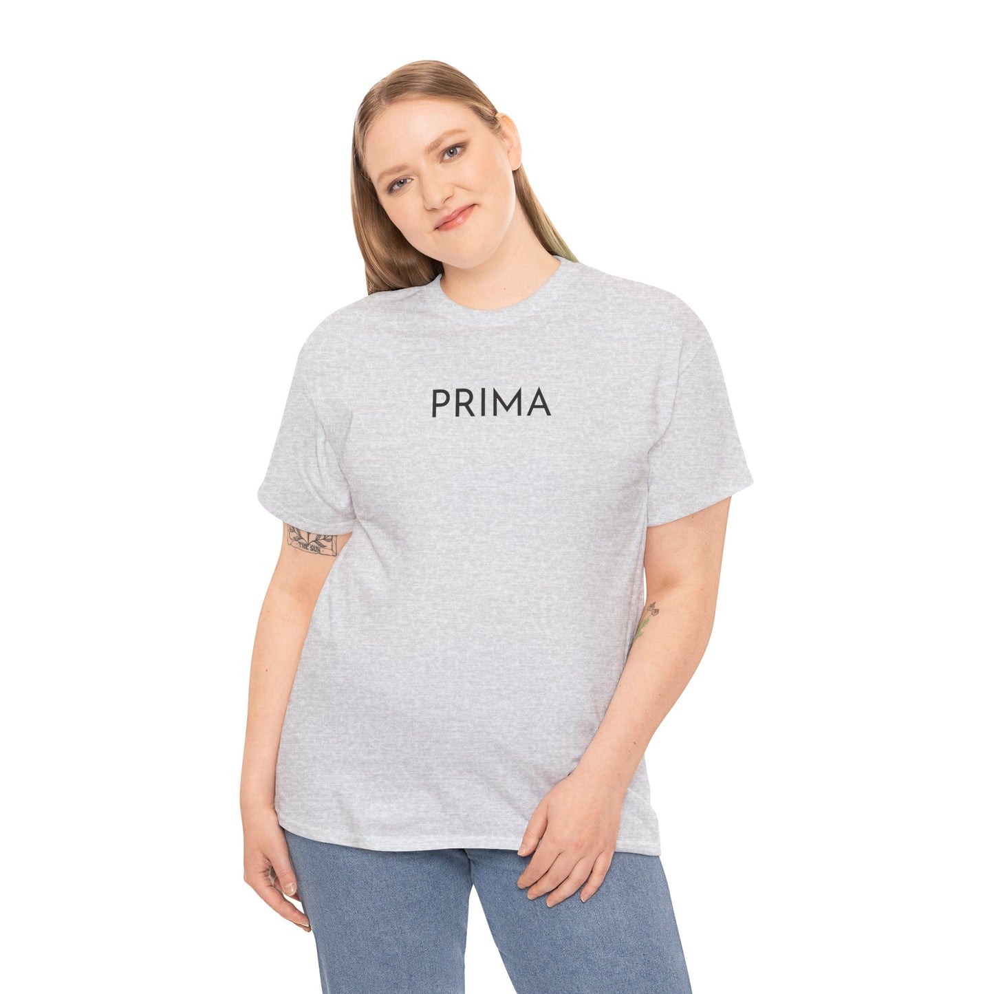 PRIMA T-Shirt (Brustprint) – Unisex Heavy Cotton Tee | Nachhaltige Streetwear aus 100% Baumwolle