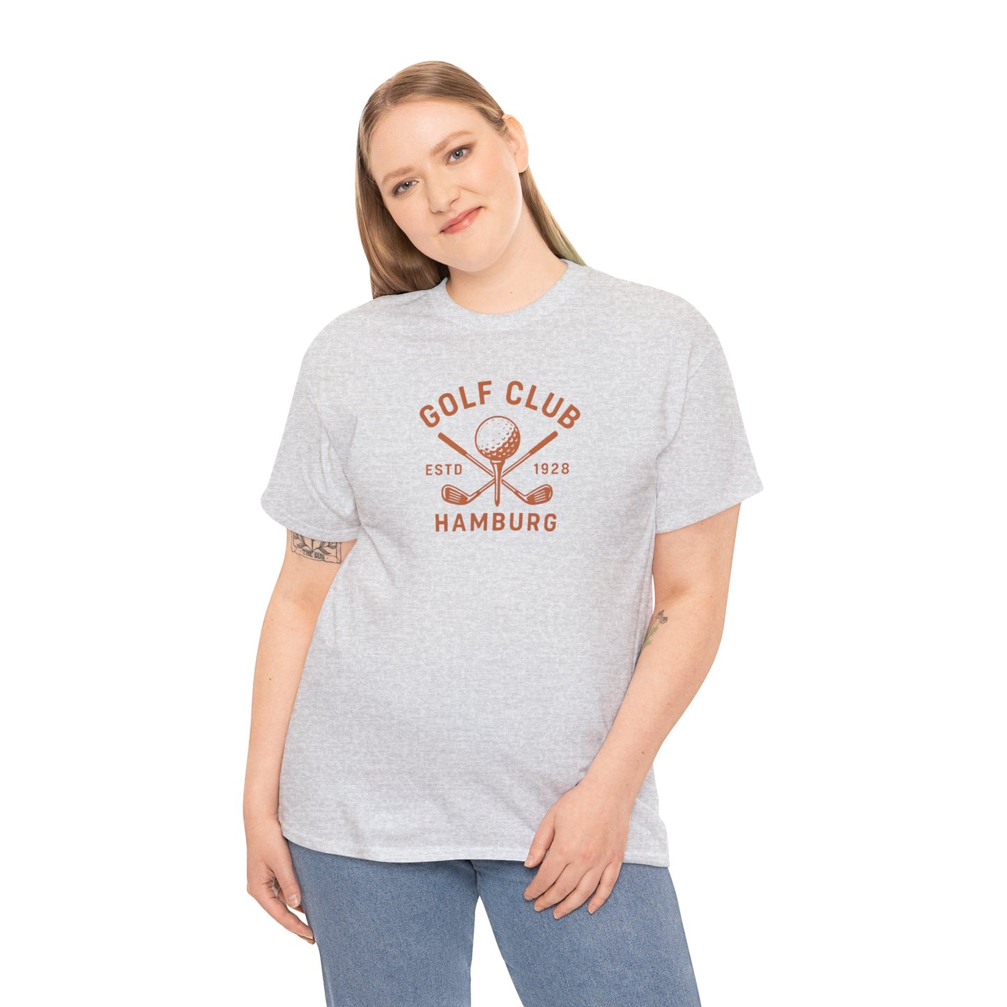 Vintage Golf Club Hamburg T-Shirt (Brustprint) – Estd. 1928 Retro Golfshirt für Herren & Damen