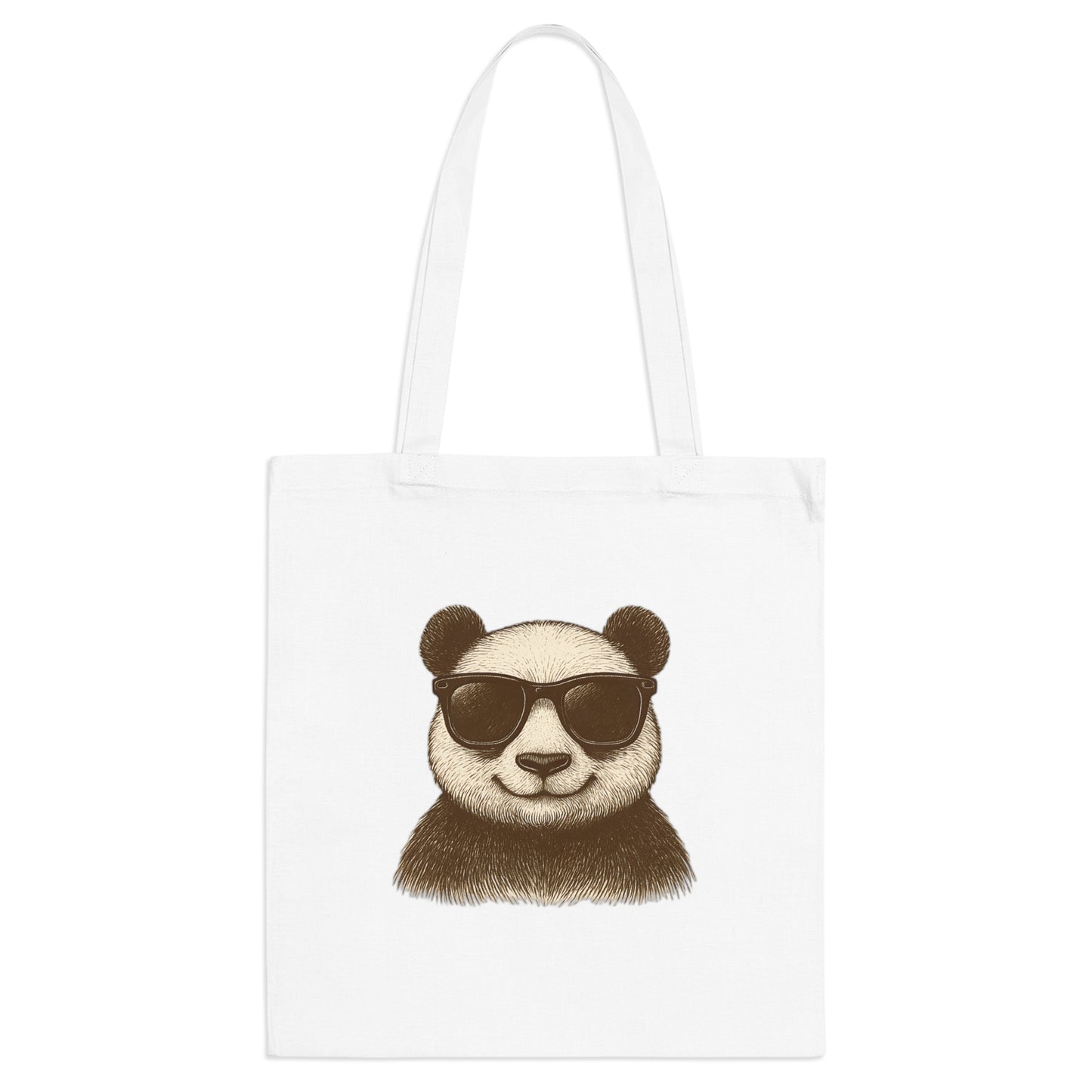 Panda Jutebeutel mit Sonnenbrille – Lustige Unisex Baumwolltasche für Alltag, Shopping & Pride