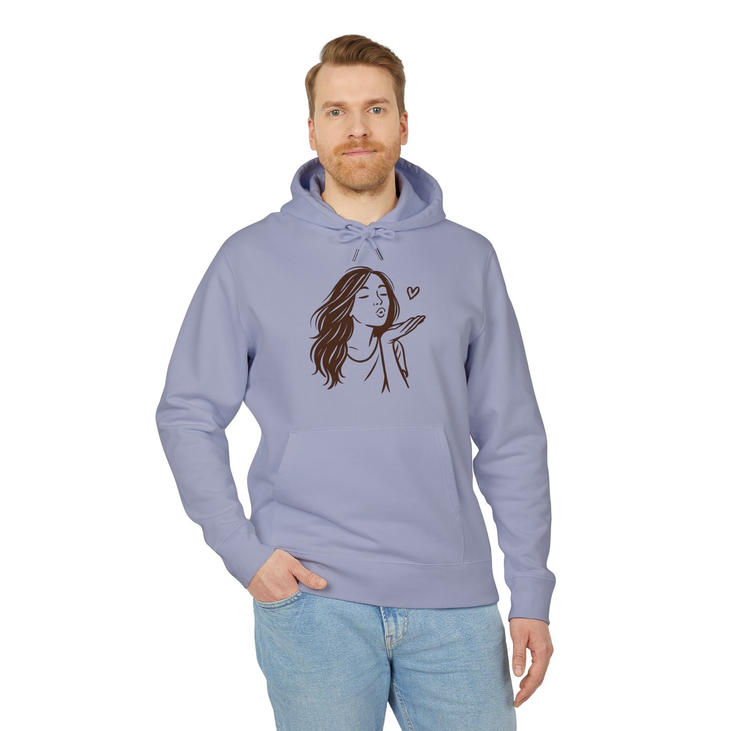 Kusshand Hoodie Unisex (Brustprint) – Romantischer Love Hoodie mit Herz Motiv, Stylisches Geschenk für Valentinstag & Paare