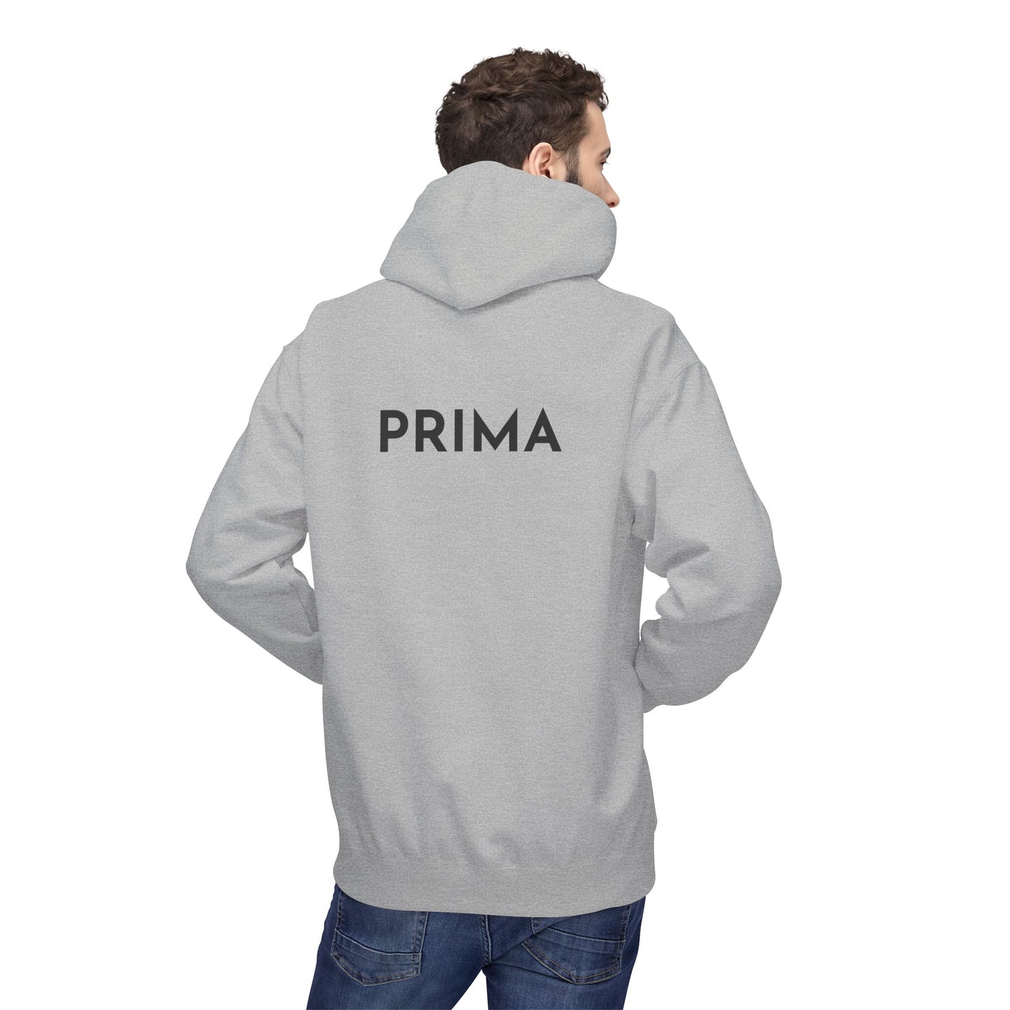 PRIMA Hoodie (Rückenprint) – Unisex Midweight Fleece | Nachhaltige Streetwear mit Komfort & Stil