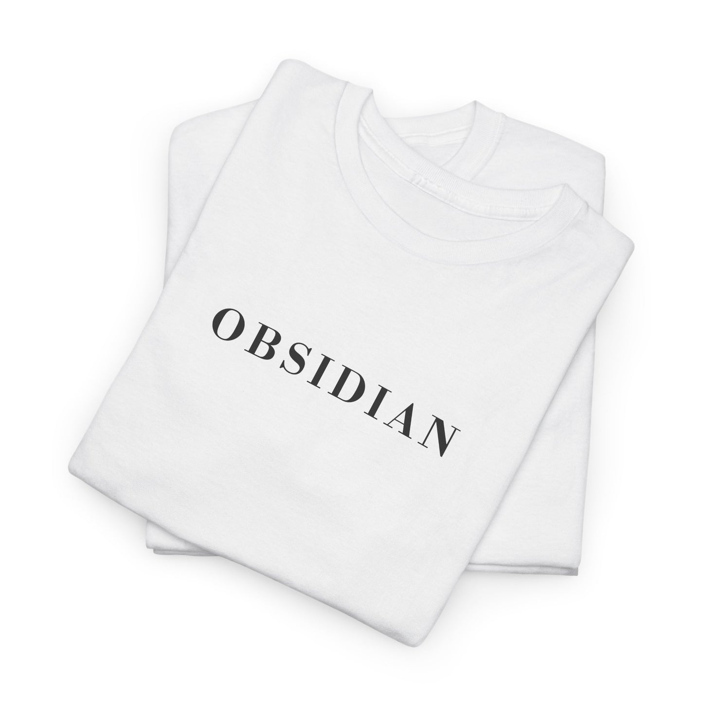OBSIDIAN T-Shirt (Brustprint) – Unisex Heavy Cotton Tee | Nachhaltige Streetwear aus 100% Baumwolle