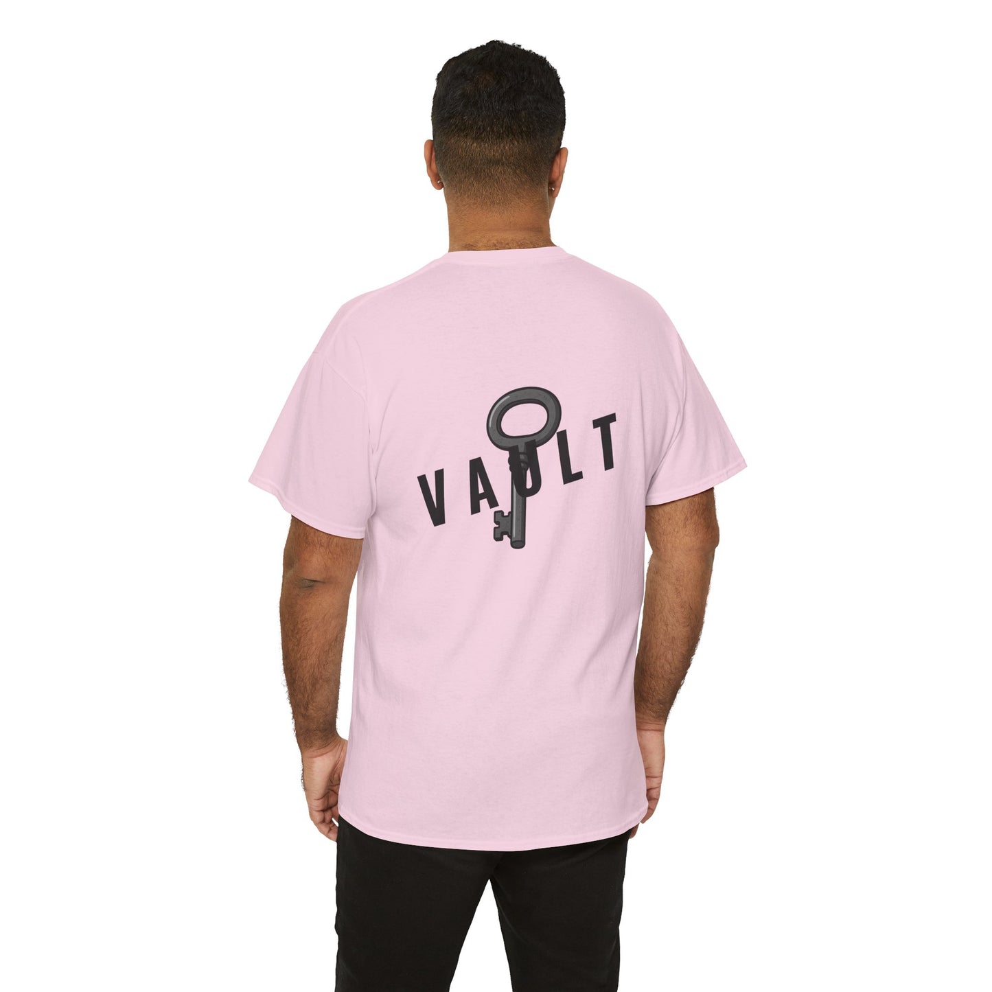 VAULT T-Shirt mit Schlüssel-Design (Rückenprint) – Unisex Heavy Cotton Tee | Nachhaltige Streetwear aus 100% Baumwolle
