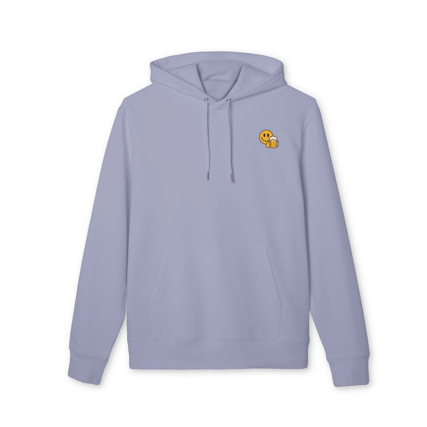 Bier Smiley Hoodie (Brustprint) – Witziger Kapuzenpullover für Männer & Frauen | Party Outfit