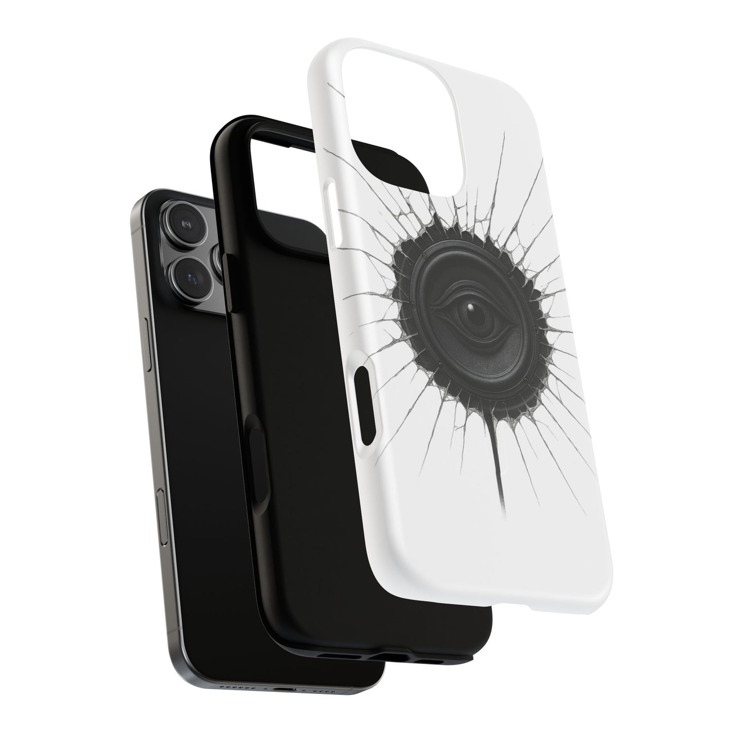Surreal Eye Speaker Handyhülle – Kreatives Lautsprecher-Augen Design für Musik- & Kunstfans – Schutzhülle für iPhone & Android"