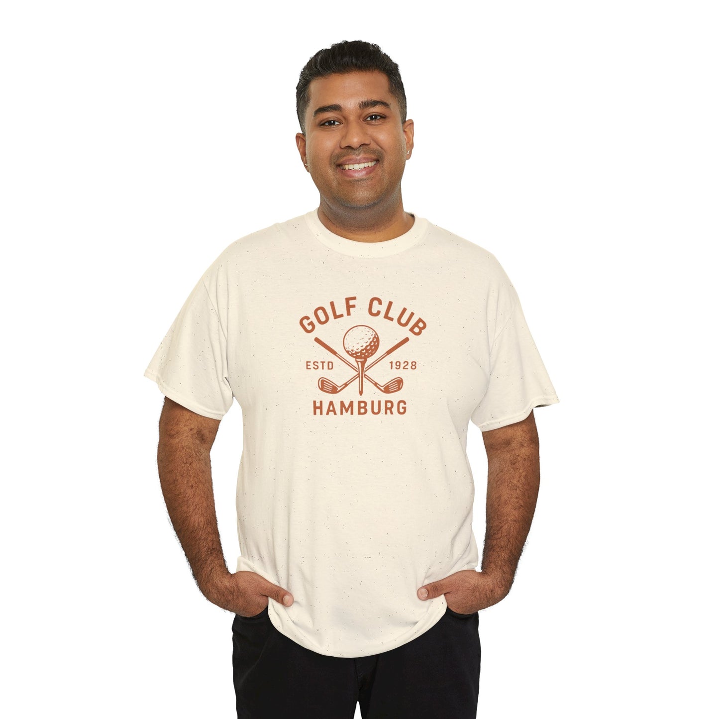 Vintage Golf Club Hamburg T-Shirt (Brustprint) – Estd. 1928 Retro Golfshirt für Herren & Damen