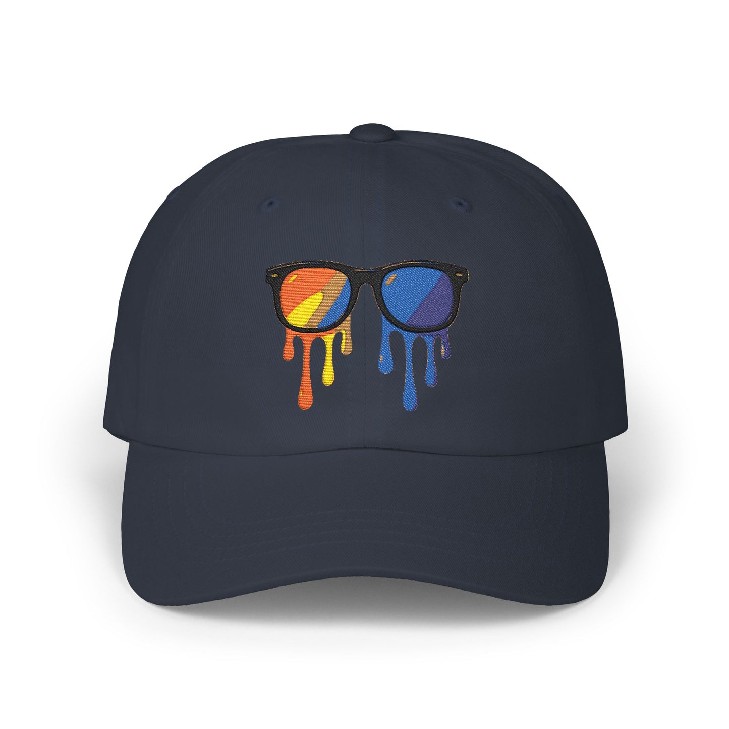 Melting Shades Cap – Stylische Unisex Basecap mit bunter, schmelzender Sonnenbrille | Sommer Accessoire für Festival, Freizeit & Streetwear