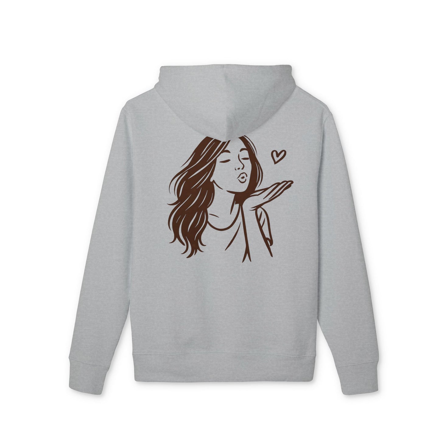 Kusshand Hoodie Unisex (Rückenprint) – Romantischer Love Hoodie mit Herz Motiv, Stylisches Geschenk für Valentinstag & Paare