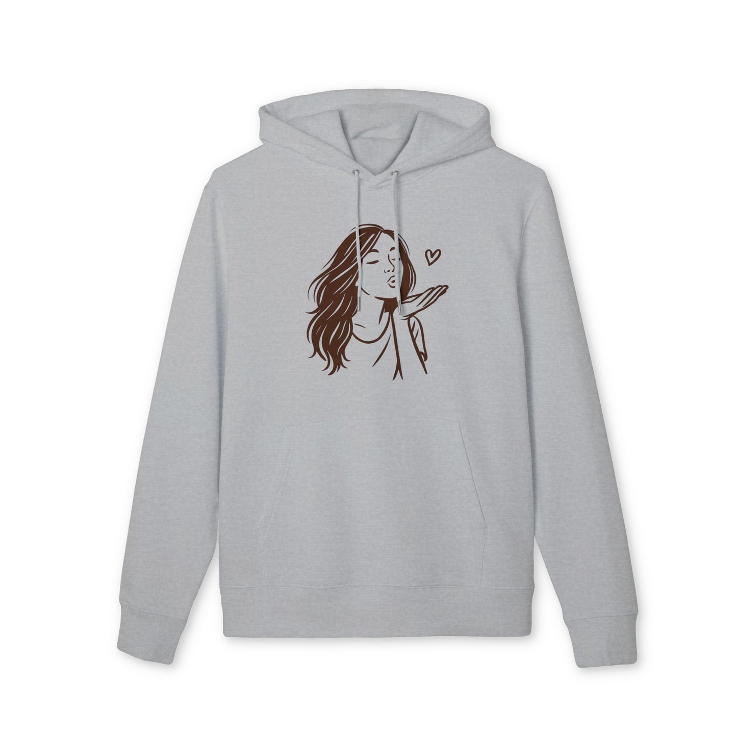 Kusshand Hoodie Unisex (Brustprint) – Romantischer Love Hoodie mit Herz Motiv, Stylisches Geschenk für Valentinstag & Paare
