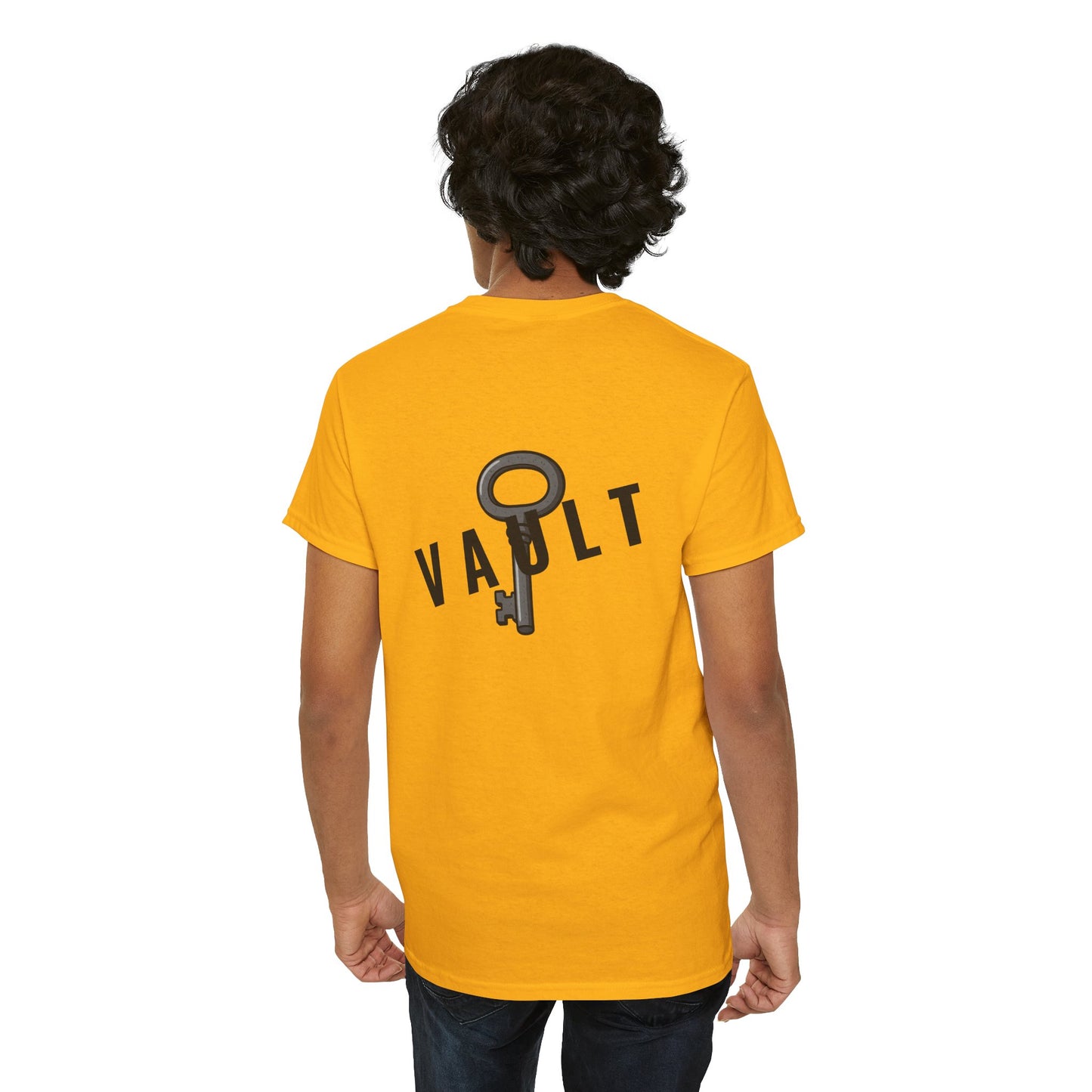 VAULT T-Shirt mit Schlüssel-Design (Rückenprint) – Unisex Heavy Cotton Tee | Nachhaltige Streetwear aus 100% Baumwolle