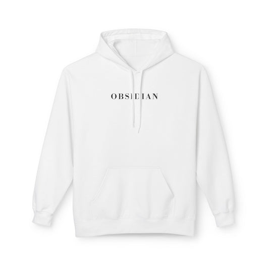 OBSIDIAN Hoodie (Brustprint) – Unisex Midweight Fleece | Nachhaltige Streetwear mit Komfort & Stil