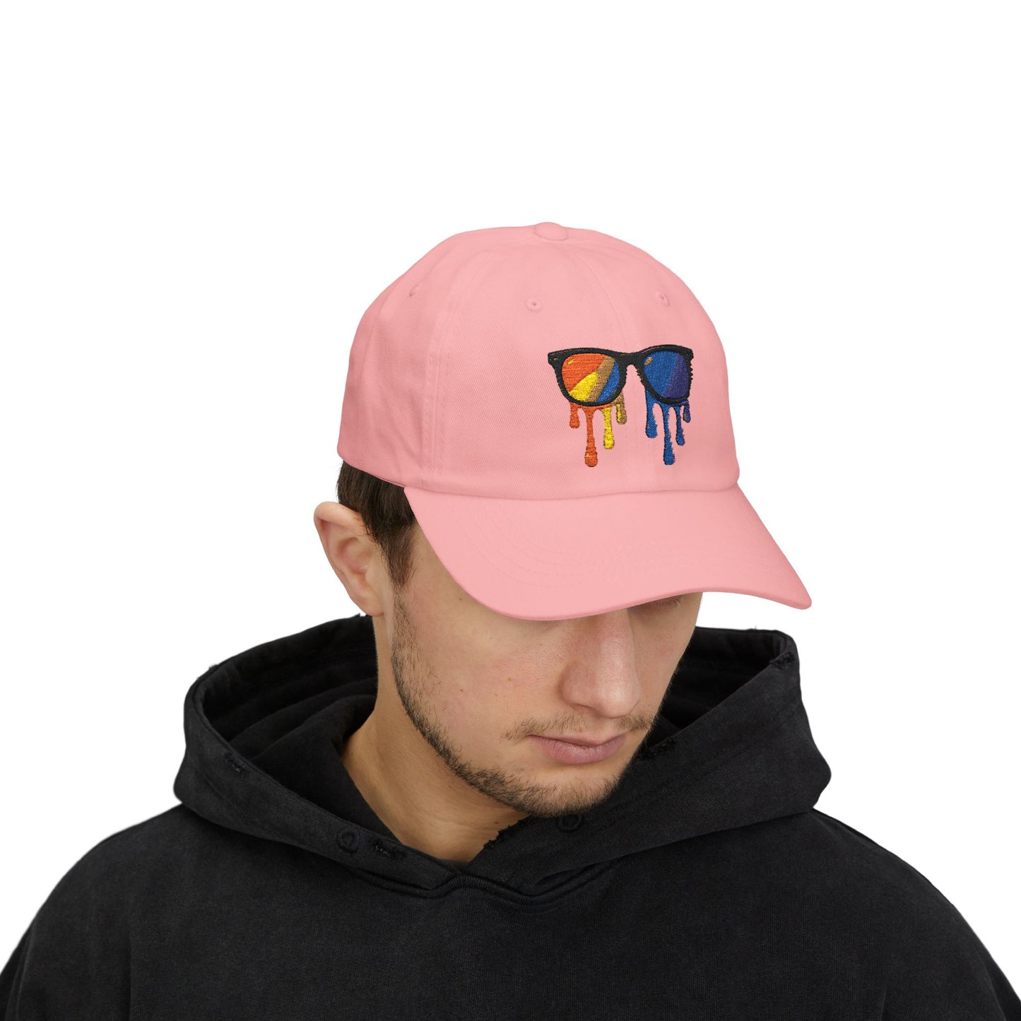Melting Shades Cap – Stylische Unisex Basecap mit bunter, schmelzender Sonnenbrille | Sommer Accessoire für Festival, Freizeit & Streetwear