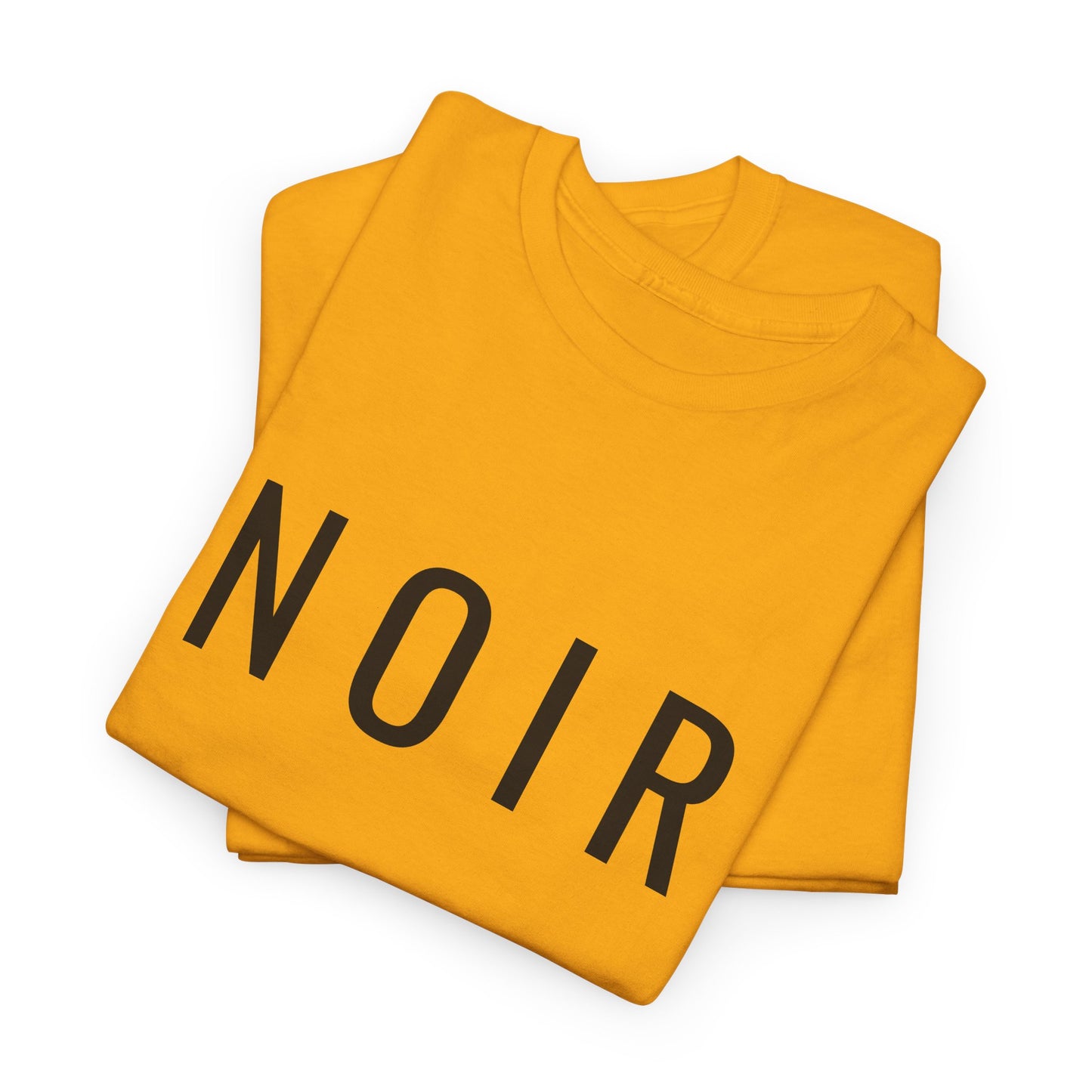 NOIR T-Shirt Unisex (Brustprint) – Nachhaltiges Heavy Cotton Tee aus 100% Baumwolle, Minimalistische Streetwear & Geschenkidee