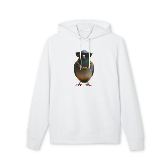 Gangster Taube Hoodie (Brustprint) – Lustiger Streetstyle Kapuzenpullover mit Vogel Motiv – Oversize Unisex Hoodie für Herren & Damen