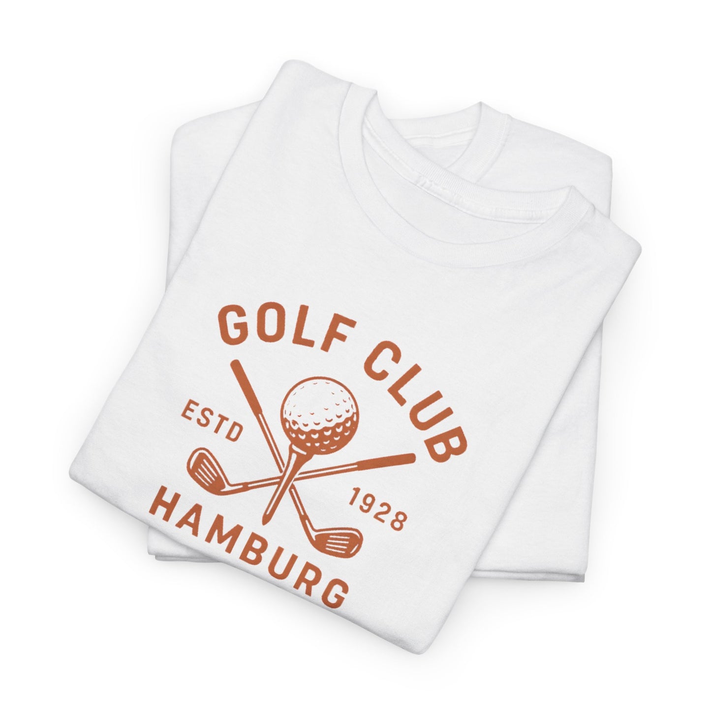 Vintage Golf Club Hamburg T-Shirt (Brustprint) – Estd. 1928 Retro Golfshirt für Herren & Damen