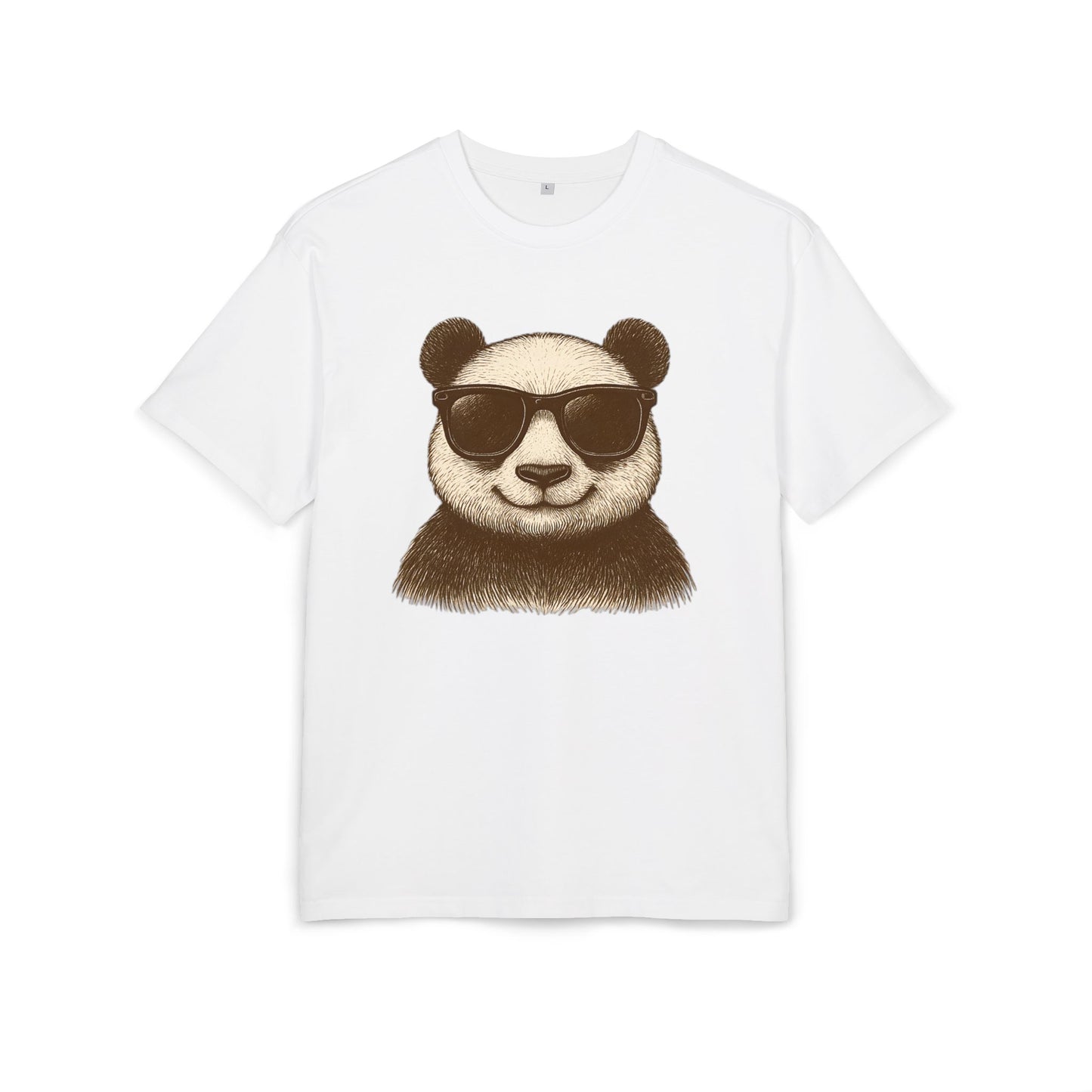 Cooler Panda T-Shirt (Brustprint) – Stylisches Unisex Shirt mit Sonnenbrillen-Motiv im Retro Look