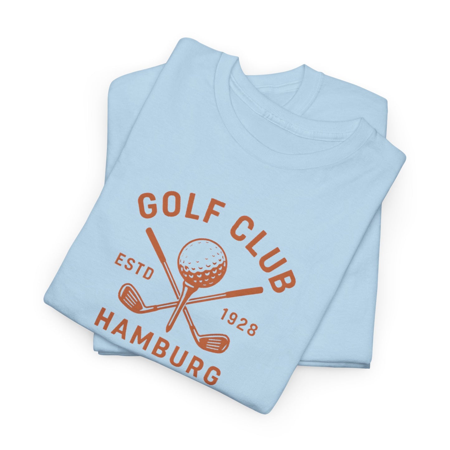 Vintage Golf Club Hamburg T-Shirt (Brustprint) – Estd. 1928 Retro Golfshirt für Herren & Damen