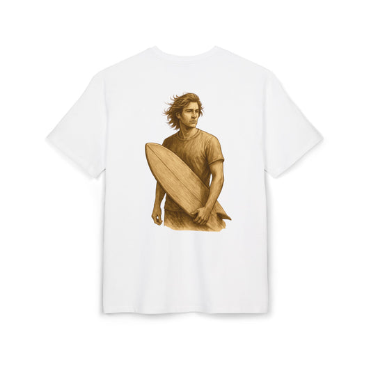 Retro Surfer T-Shirt (Brustprint) – Vintage Beach Style für Wellenreiter & Ocean-Lovers