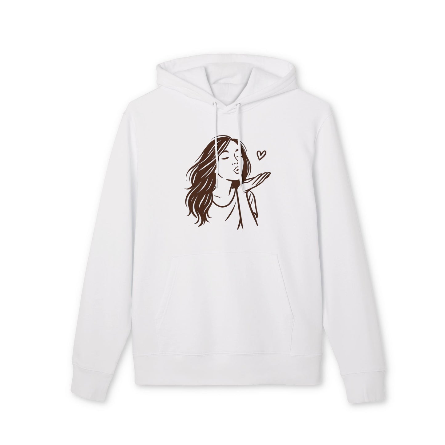 Kusshand Hoodie Unisex (Brustprint) – Romantischer Love Hoodie mit Herz Motiv, Stylisches Geschenk für Valentinstag & Paare
