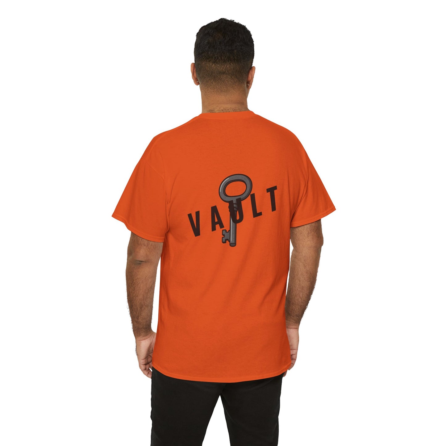 VAULT T-Shirt mit Schlüssel-Design (Rückenprint) – Unisex Heavy Cotton Tee | Nachhaltige Streetwear aus 100% Baumwolle