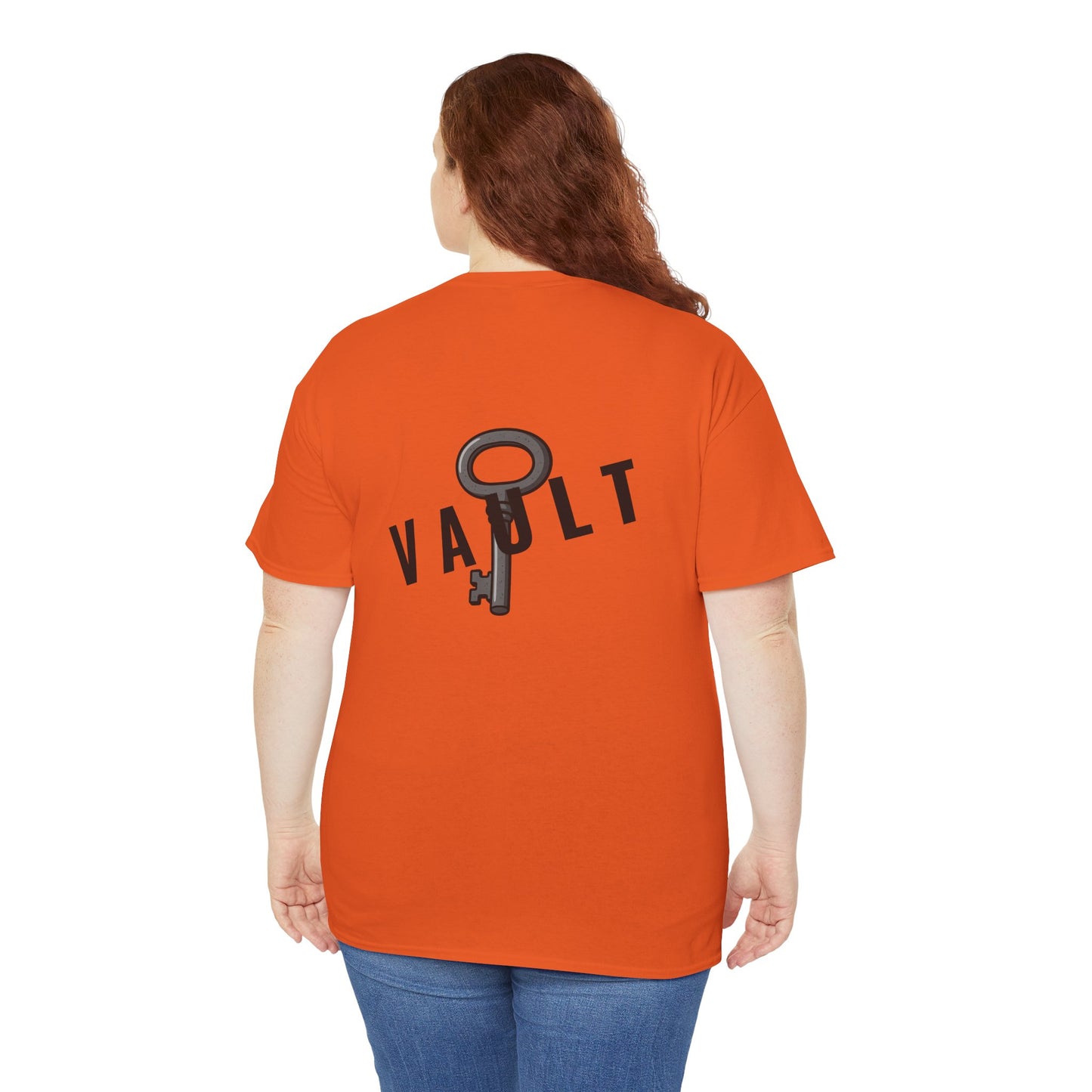 VAULT T-Shirt mit Schlüssel-Design (Rückenprint) – Unisex Heavy Cotton Tee | Nachhaltige Streetwear aus 100% Baumwolle