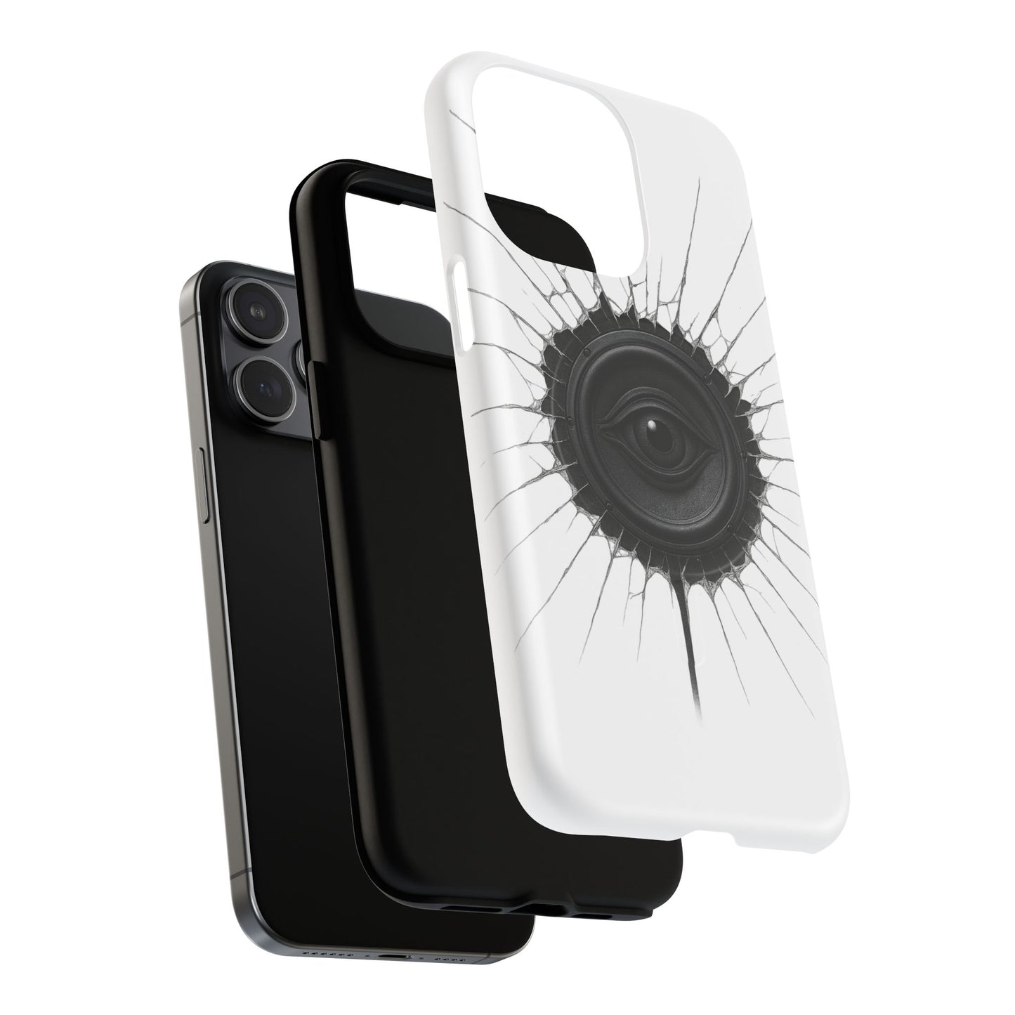 Surreal Eye Speaker Handyhülle – Kreatives Lautsprecher-Augen Design für Musik- & Kunstfans – Schutzhülle für iPhone & Android"
