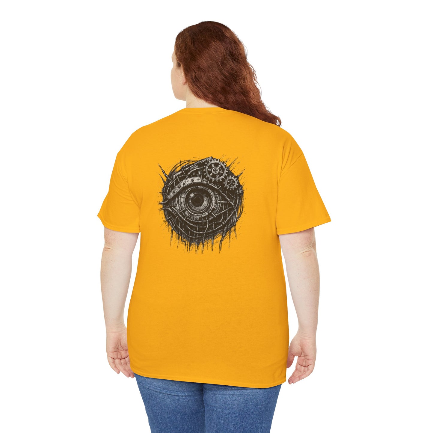 Biomechanisches Auge T-Shirt Unisex – Cyberpunk Zahnräder & Drähte Design | Futuristisches Cyborg Shirt für Sci-Fi & Gothic Fans