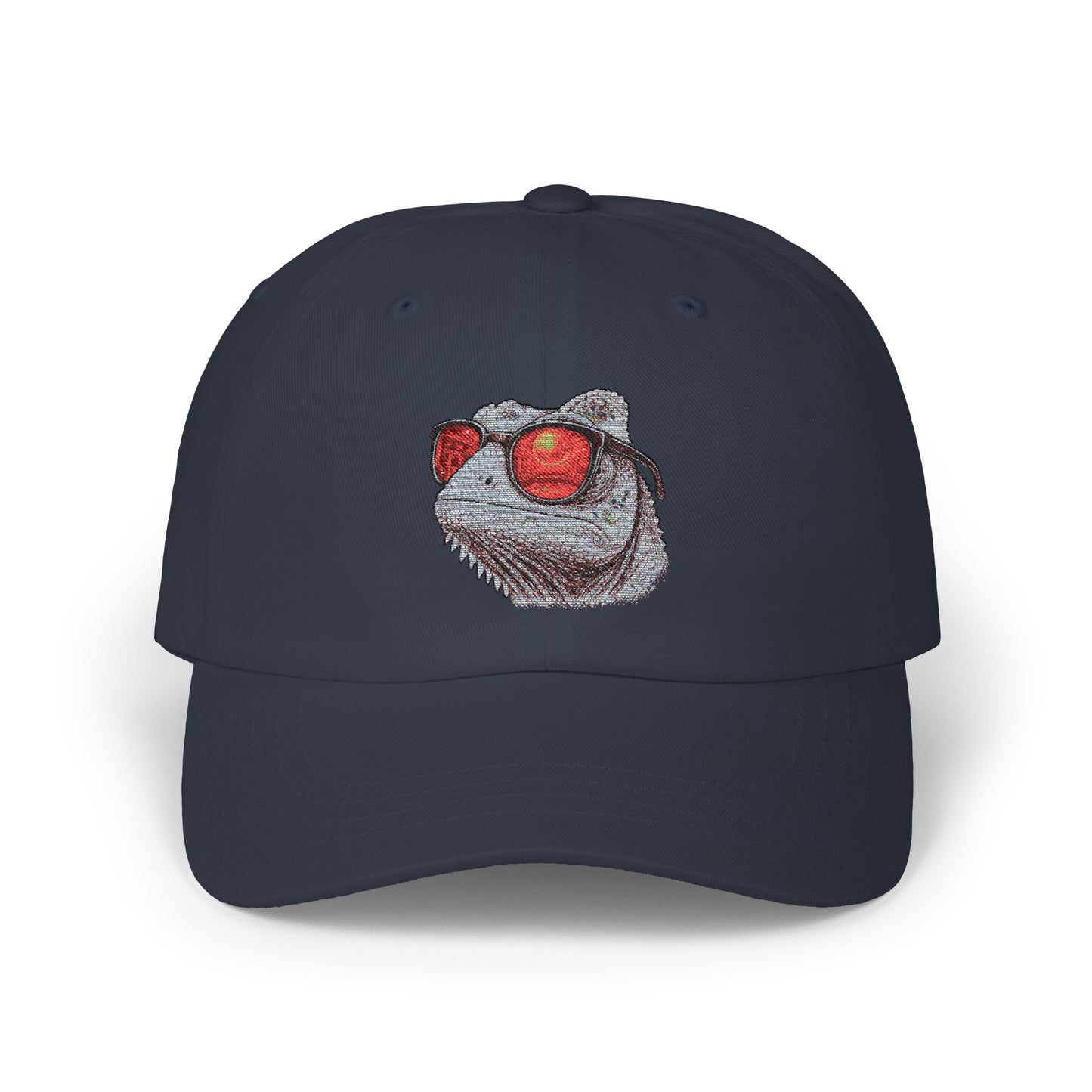 Chamäleon Cap mit Sonnenbrille & Disco-Design – Trendige Unisex Basecap mit Tiermotiv