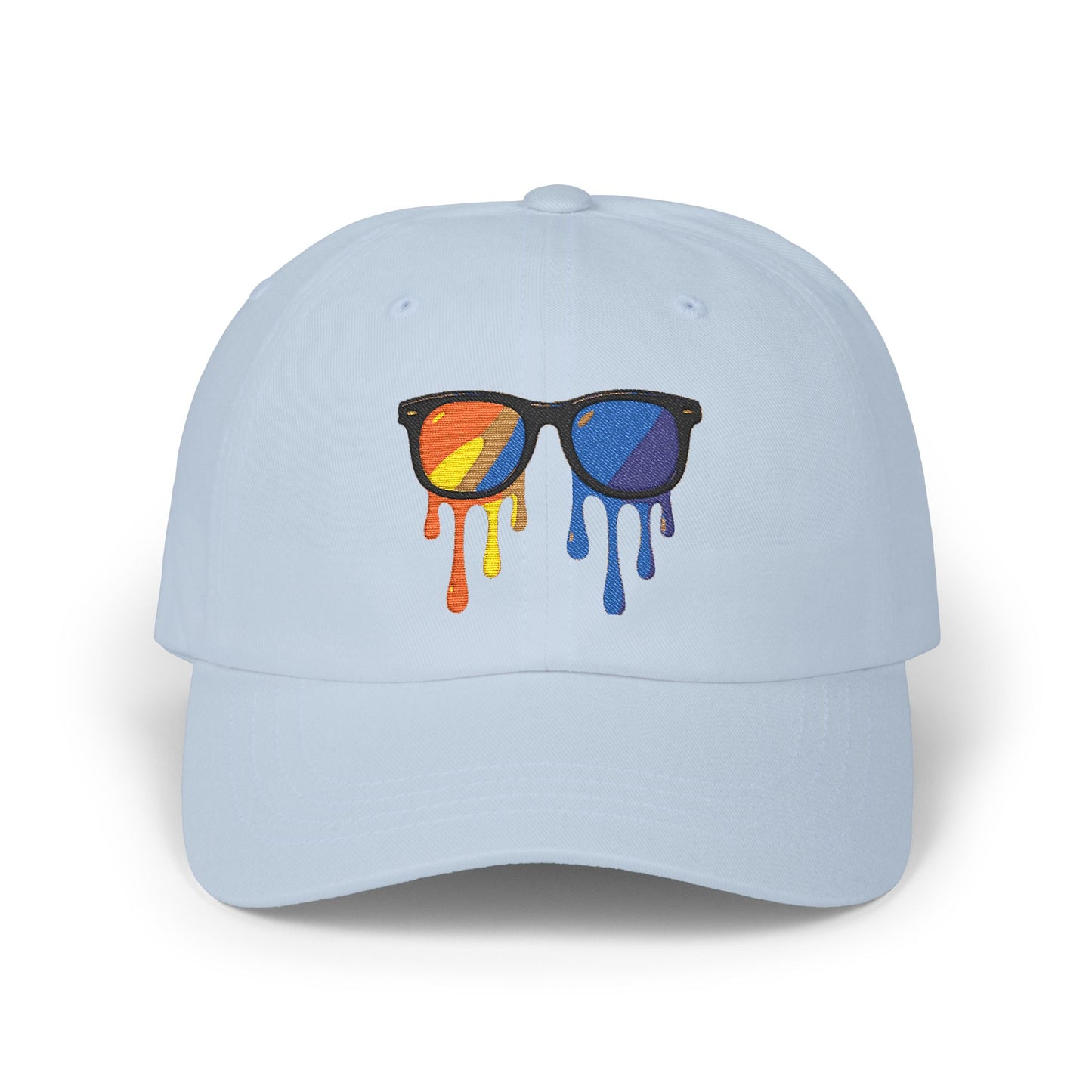Melting Shades Cap – Stylische Unisex Basecap mit bunter, schmelzender Sonnenbrille | Sommer Accessoire für Festival, Freizeit & Streetwear