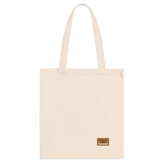 Retro Kassette Jutebeutel – Stylischer Stoffbeutel mit Vintage Tape Design | Nachhaltige Tasche für Musikfans, Festival & Alltag