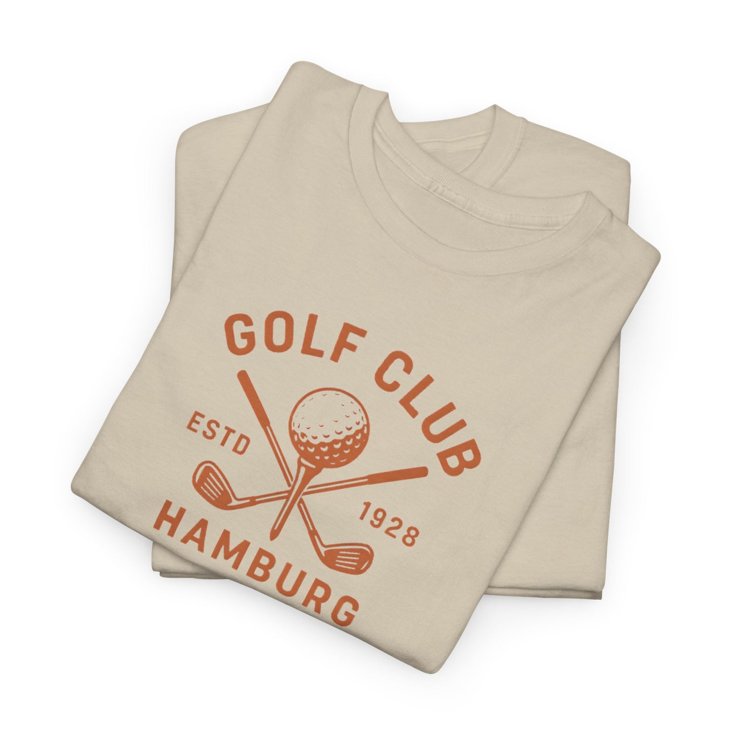 Vintage Golf Club Hamburg T-Shirt (Brustprint) – Estd. 1928 Retro Golfshirt für Herren & Damen